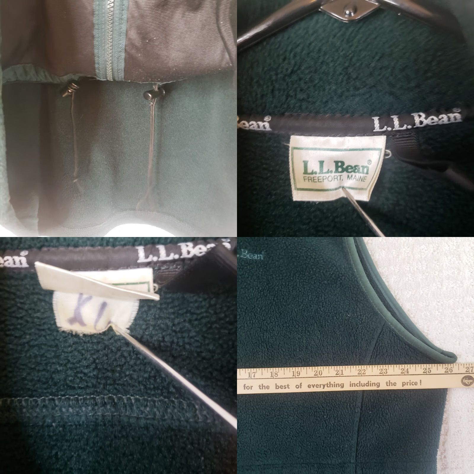 Vintage VINTAGE L.L.Bean Vest Mens XL Green Fleece Full Zip Outdoor Pockets Logo 90s Classic Outdoor Wear Mens XL Green Vest Size US XL / EU 56 / 4 - 10 Thumbnail