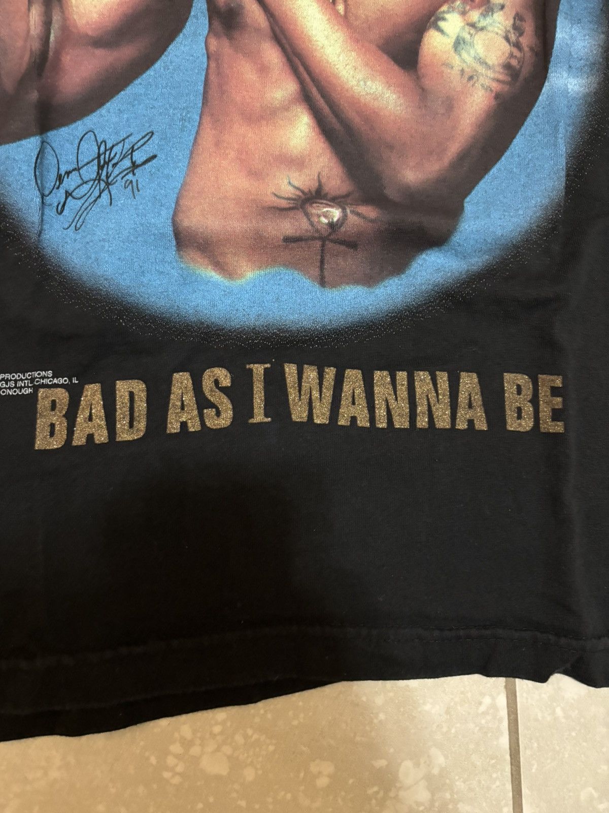 Vintage rare vintage 90s Dennis Rodman basketball t shirt Size US L / EU 52-54 / 3 - 8 Thumbnail
