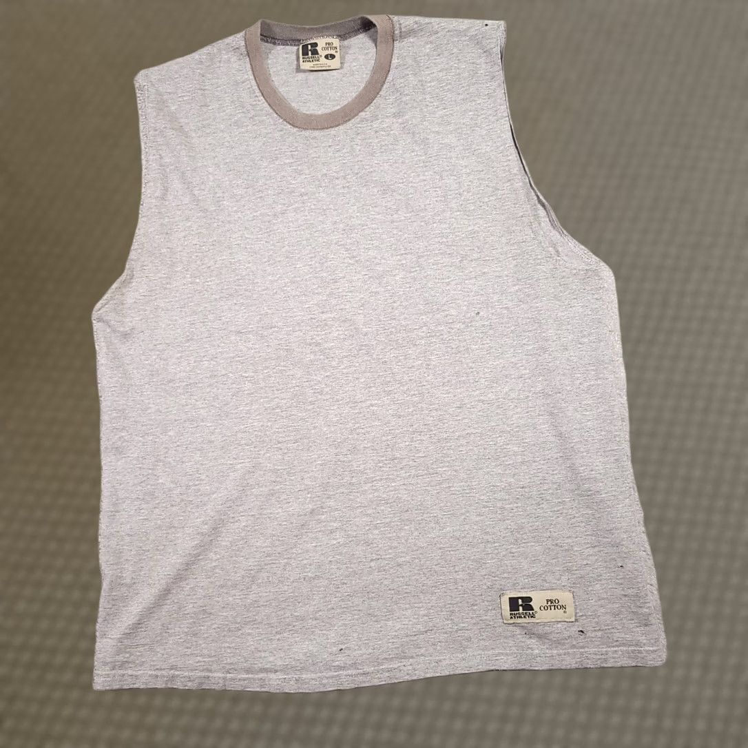 Russell Athletic VINTAGE Russell Athletic Tank Shirt Mens Large 90s Made In USA Pro Cotton Grunge Size US L / EU 52-54 / 3 - 1 Thumbnail