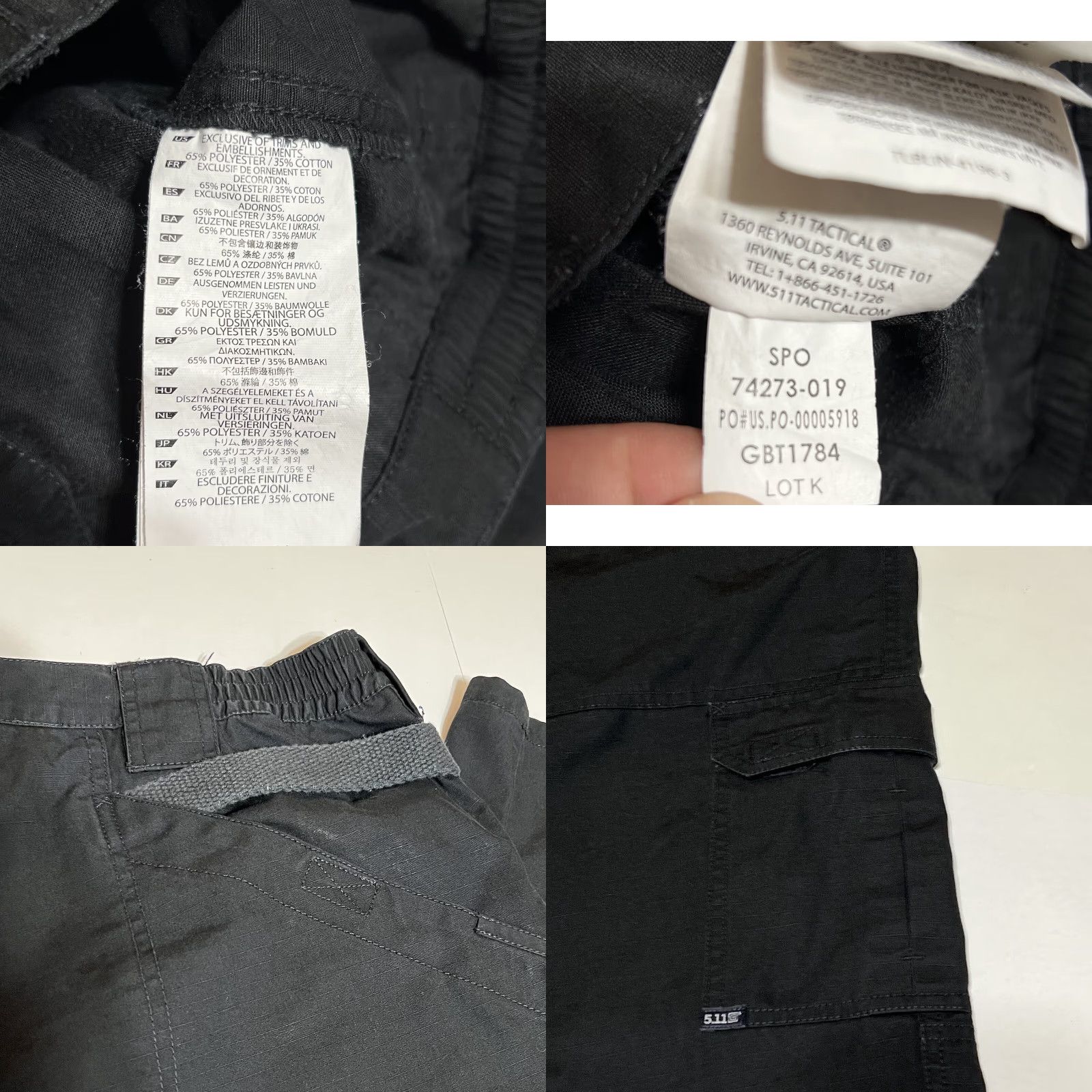 Vintage VINTAGE? No. 5.11 Tactical Taclite Pro Ripstop Pant Mens 40x33 Cargo Black Double Knee Pants Mens Regular 40 Black Cargo Pocket Size US 40 / EU 56 - 8 Thumbnail