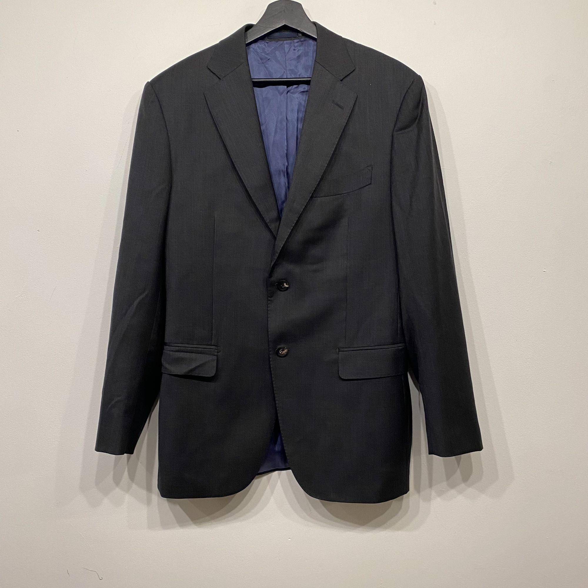 Suitsupply Suitsupply Napoli Black Dark Grey Two Button Suit Jacket Siz Size 40L - 1 Thumbnail