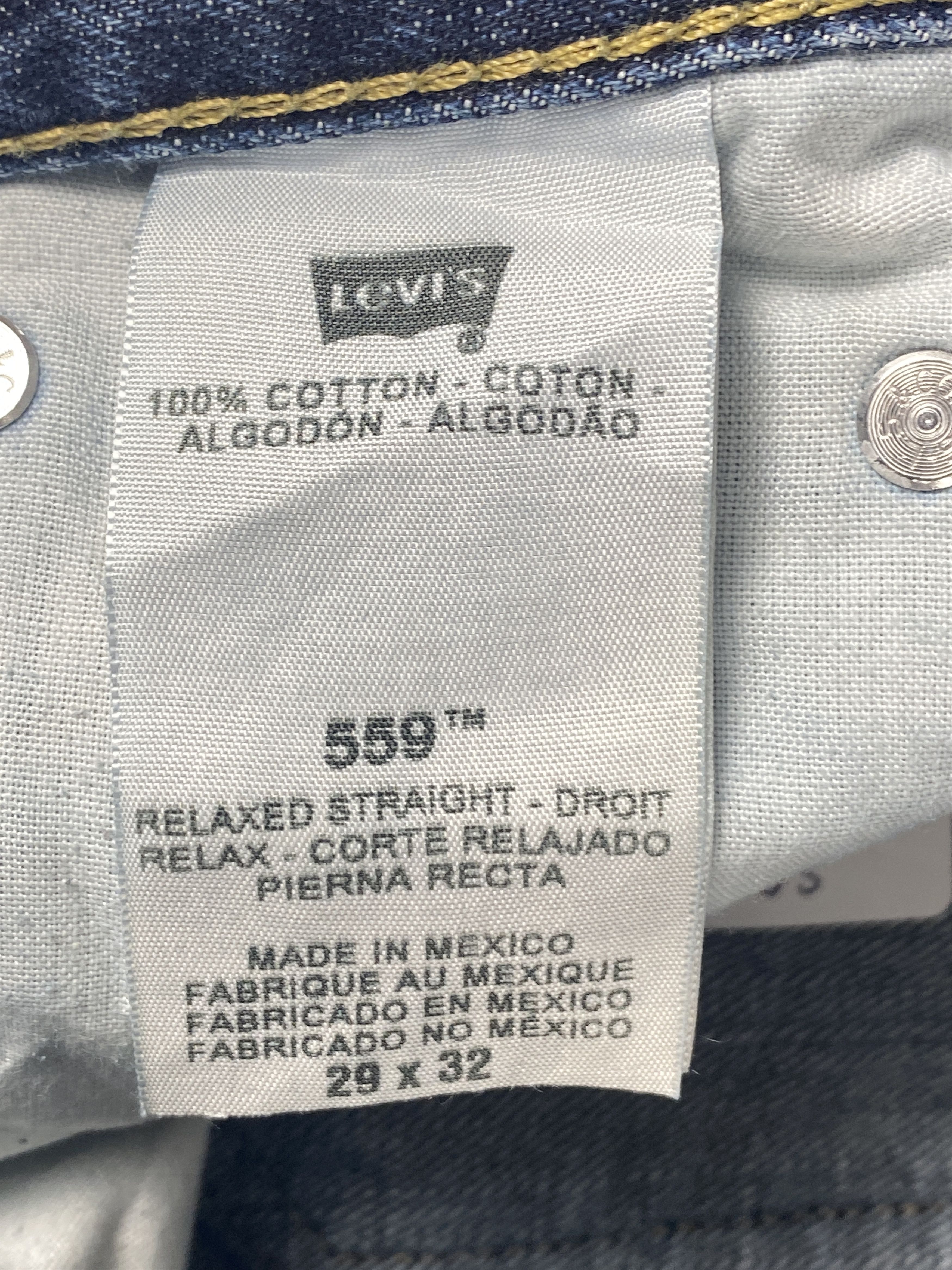 Levi's Vintage Levis 559 Faded Blue Jeans 32x31.5 S0002 Size US 32 / EU 48 - 7 Thumbnail