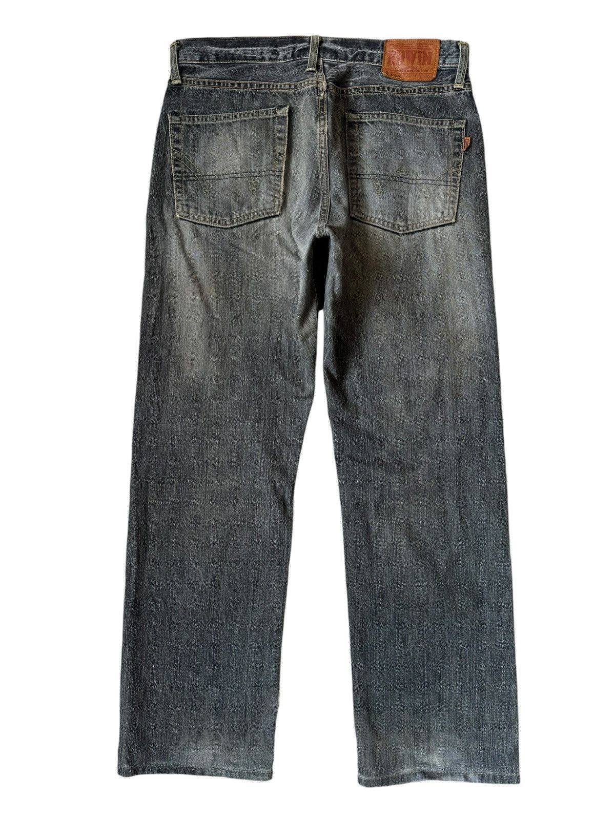 If Six Was Nine Vintage Edwin 505ZX Mud Wash Selvedge Jeans Size US 33 - 7 Thumbnail