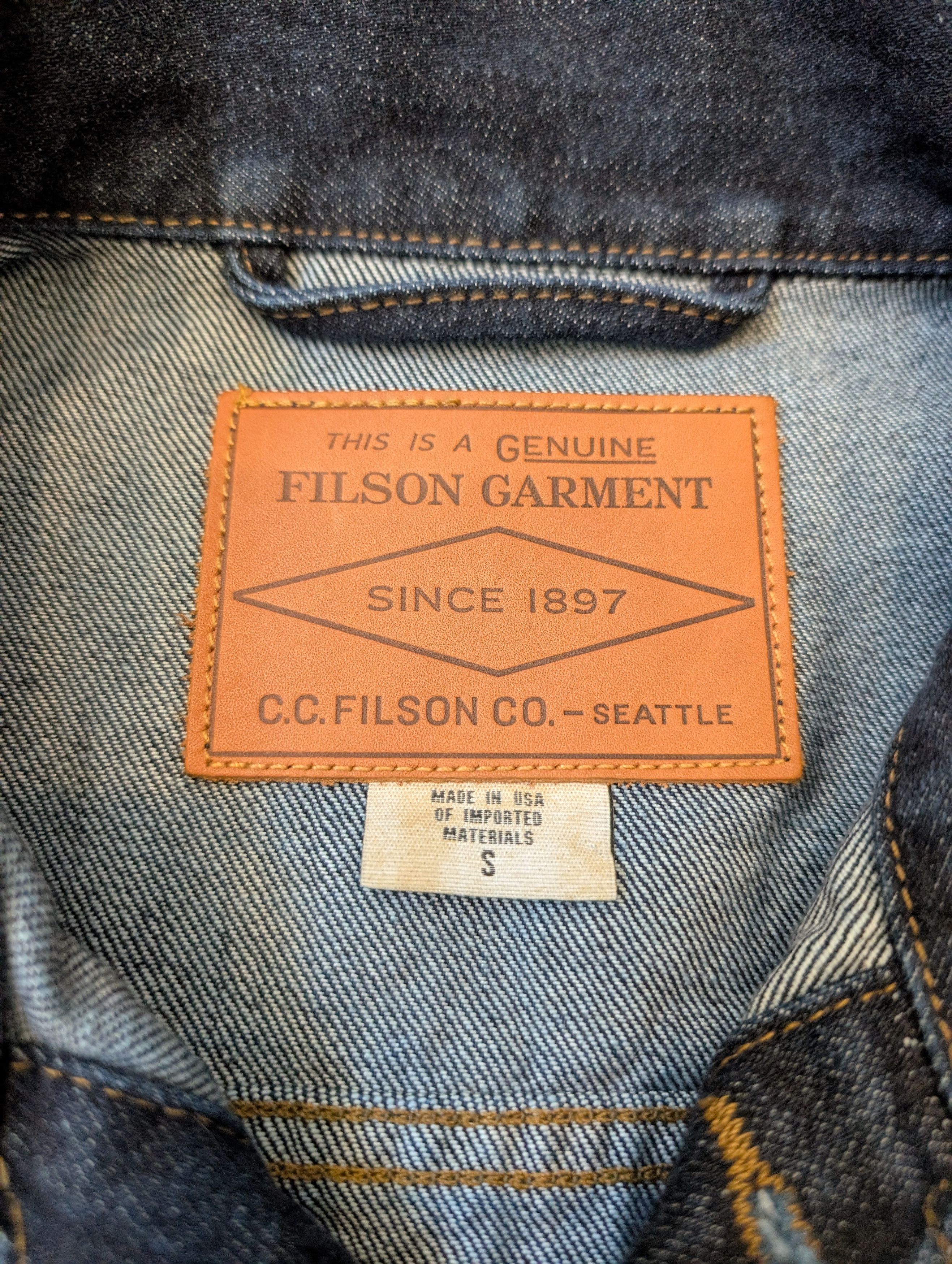 Filson Filson Short Unlined Denim Cruiser Jacket Rinsed Indigo Size US S / EU 44-46 / 1 - 3 Thumbnail