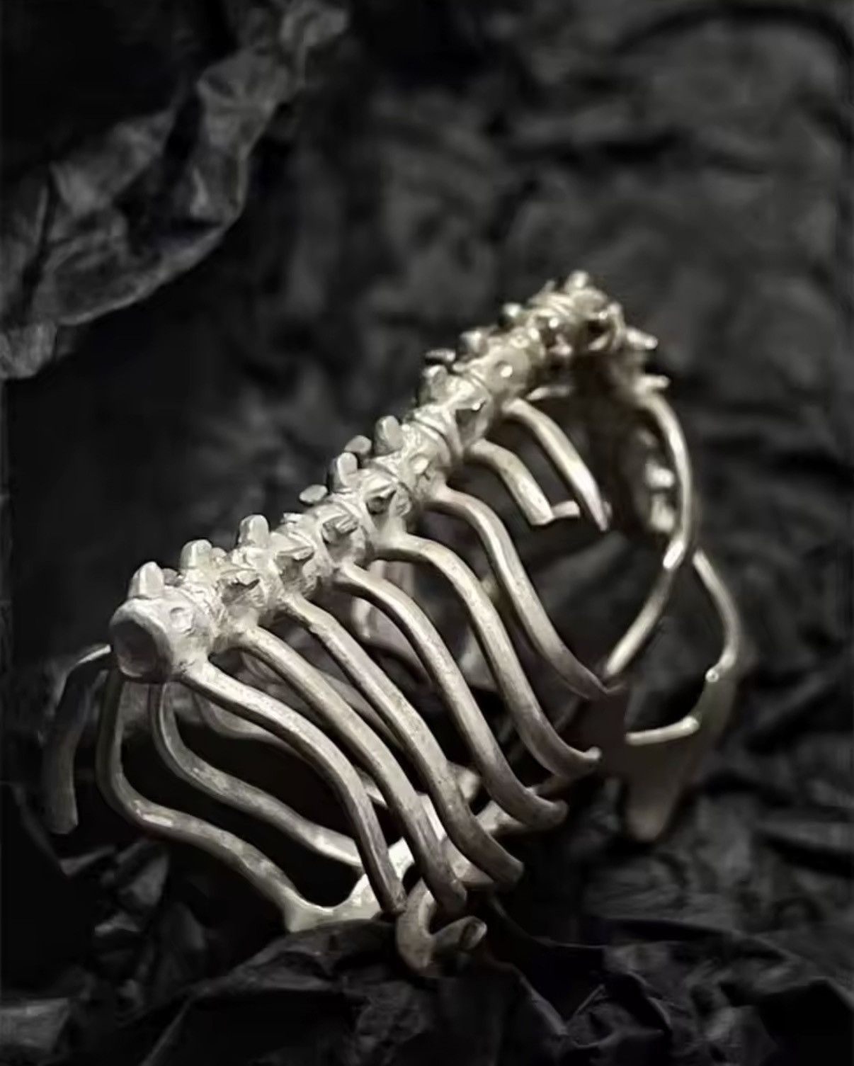 Jewelry Skeleton gothic punk ring adjustable size Size ONE SIZE - 4 Thumbnail