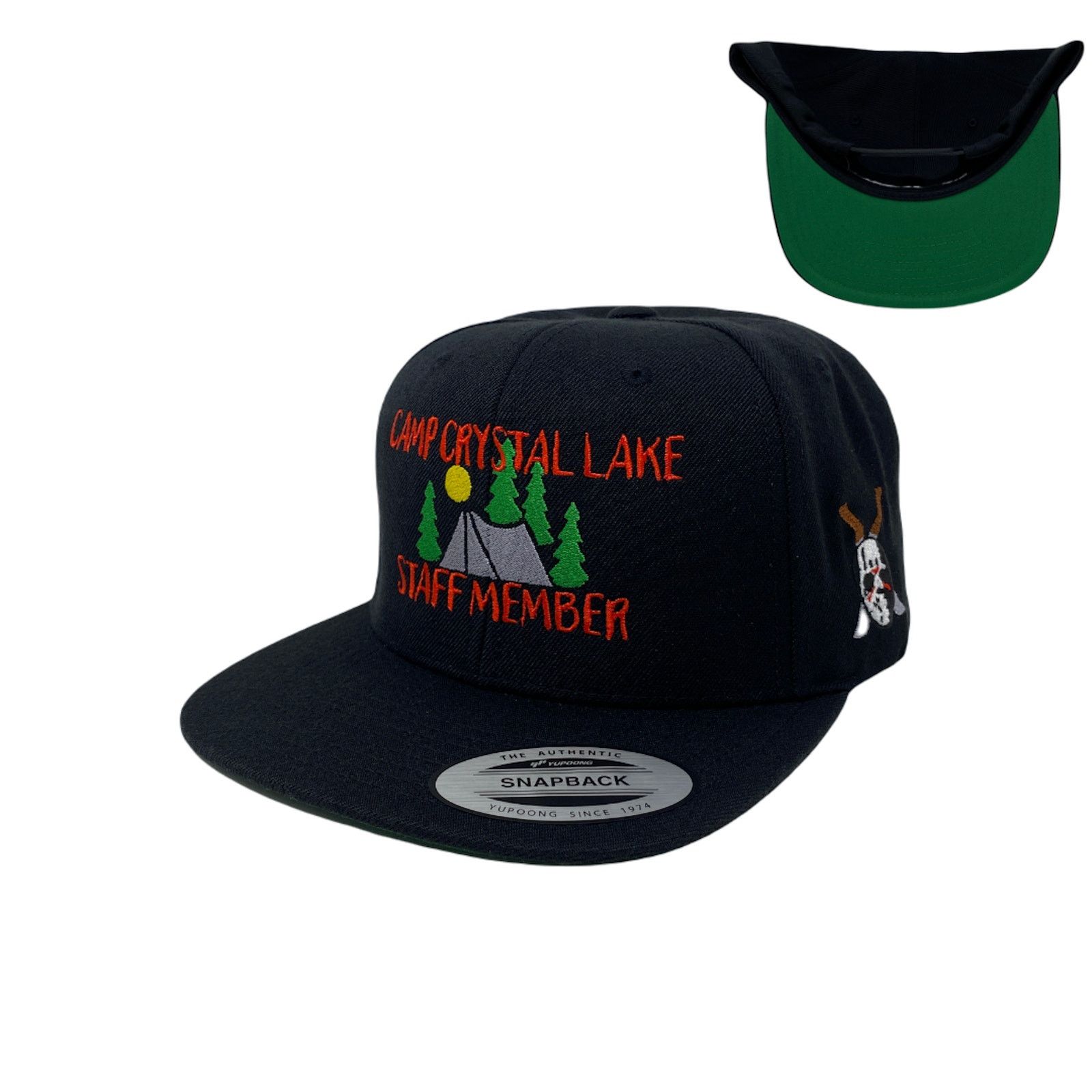 Other Halloween Hockey Mask Camp Lake Staff Member Snapback Hat Size ONE SIZE - 1 Thumbnail