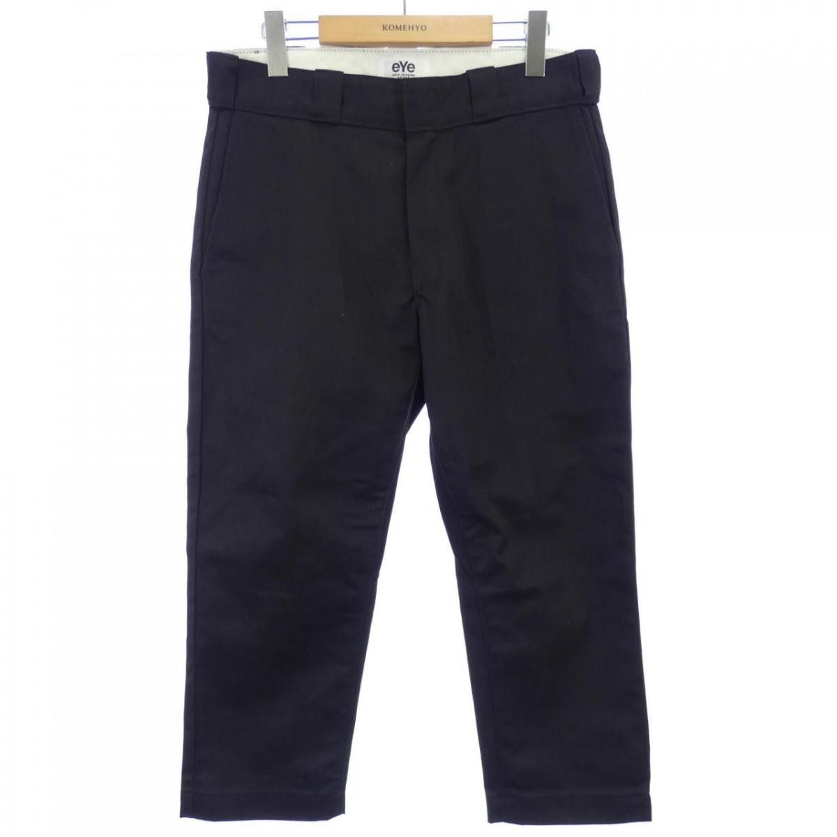 Junya Watanabe Cropped Pants Plain Polyester Long Black Size US 33 - 1 Thumbnail