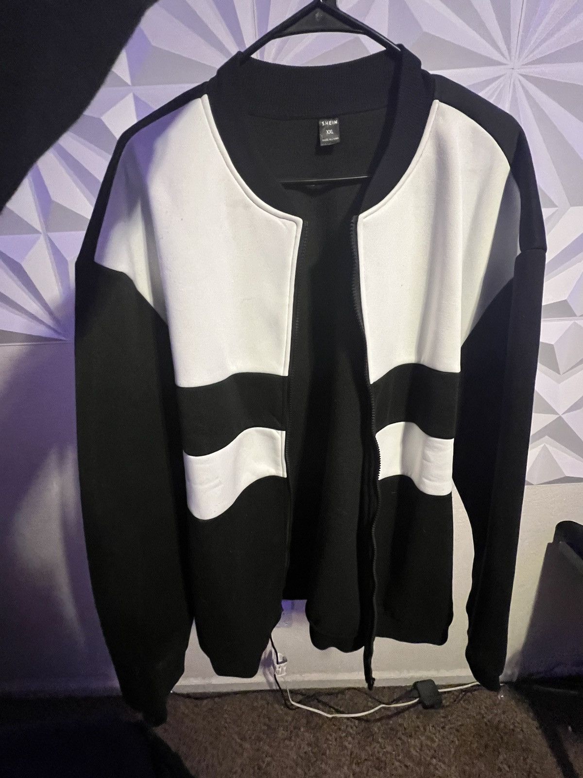 Shein White x black Bomber Jacket Size US XXL / EU 58 / 5 - 1 Preview