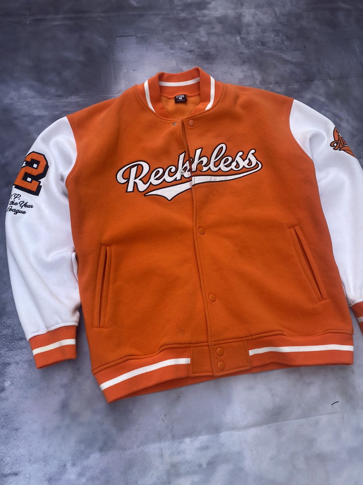 Japanese Brand × Vintage Reckless Athletic 92 MLB Varsity Bomber Vintage Size US L / EU 52-54 / 3 - 2 Thumbnail