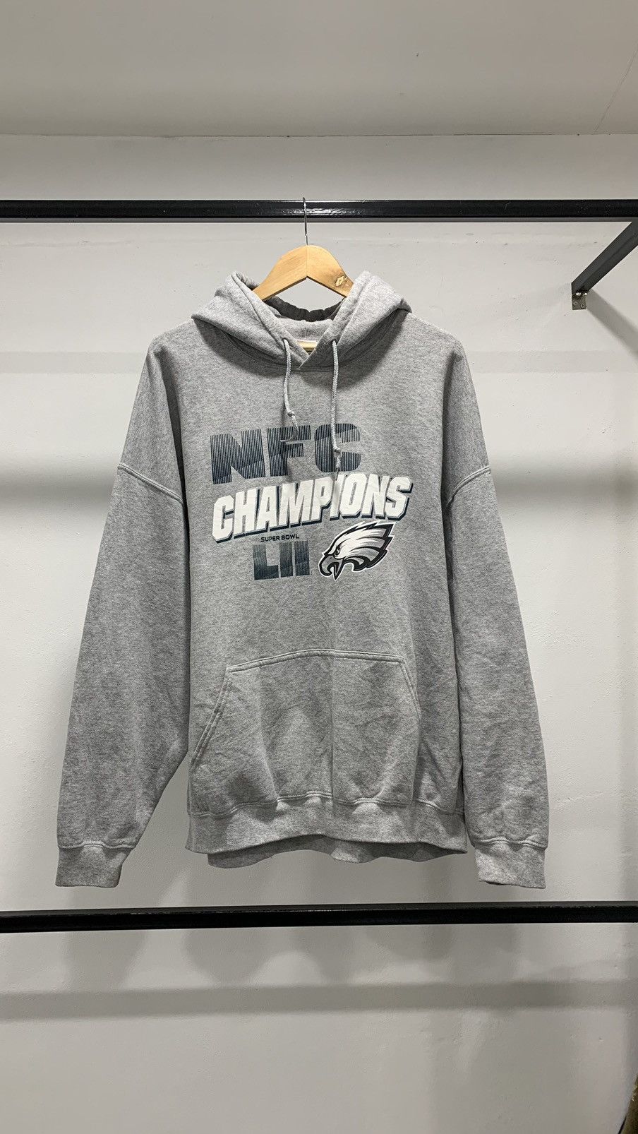 Image of Nfl x Vintage Philadelphia Eagles Super Bowl Pullover Hoodie in Grey, Men's (Size 2XL)