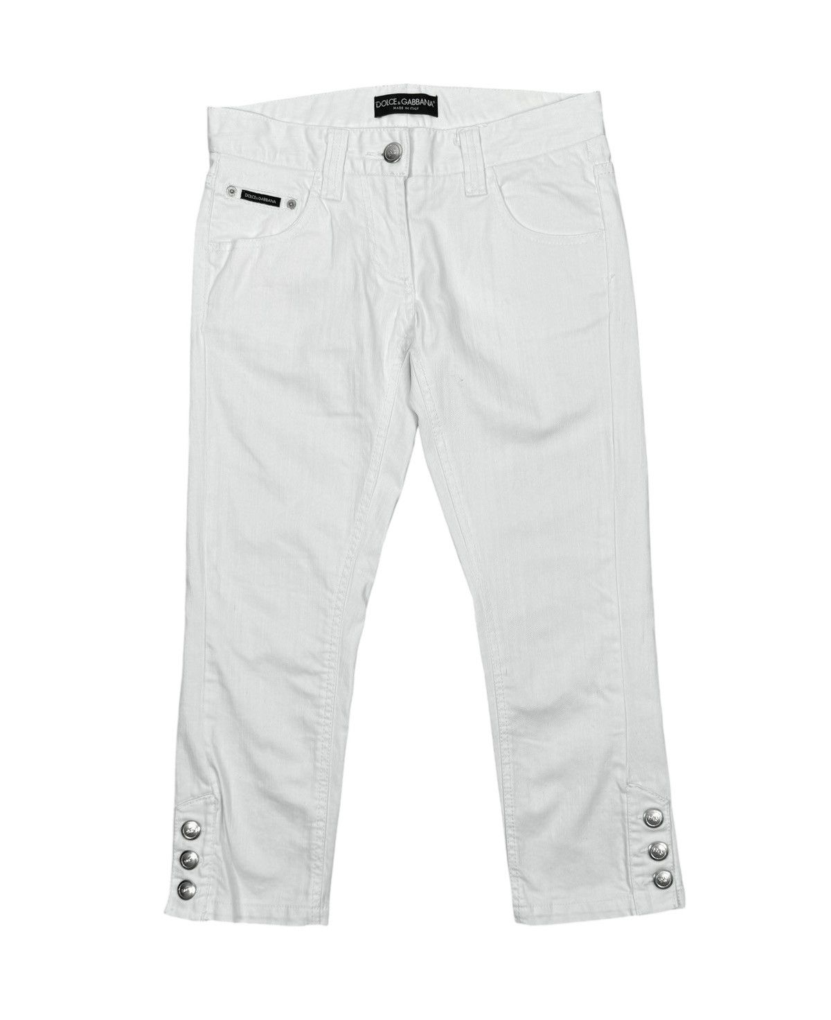 Dolce & Gabbana Dolce & Gabbana Jeans Crop Metal Logo Button Accent size 40 Size 27" / US 4 / IT 40 - 14 Thumbnail