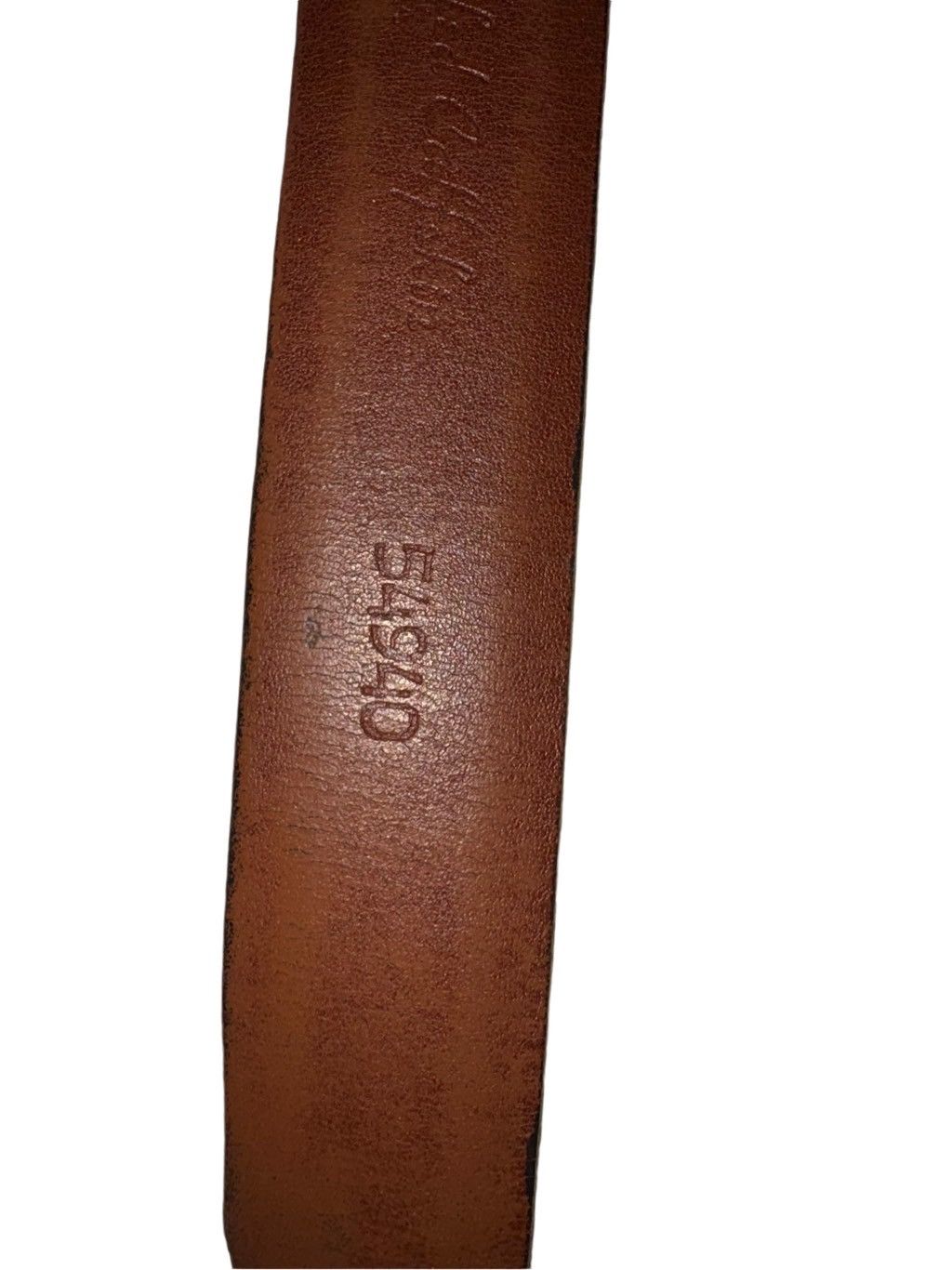 Vintage European Tumbled Calfskin Leather Belt Size 36 - 5 Thumbnail
