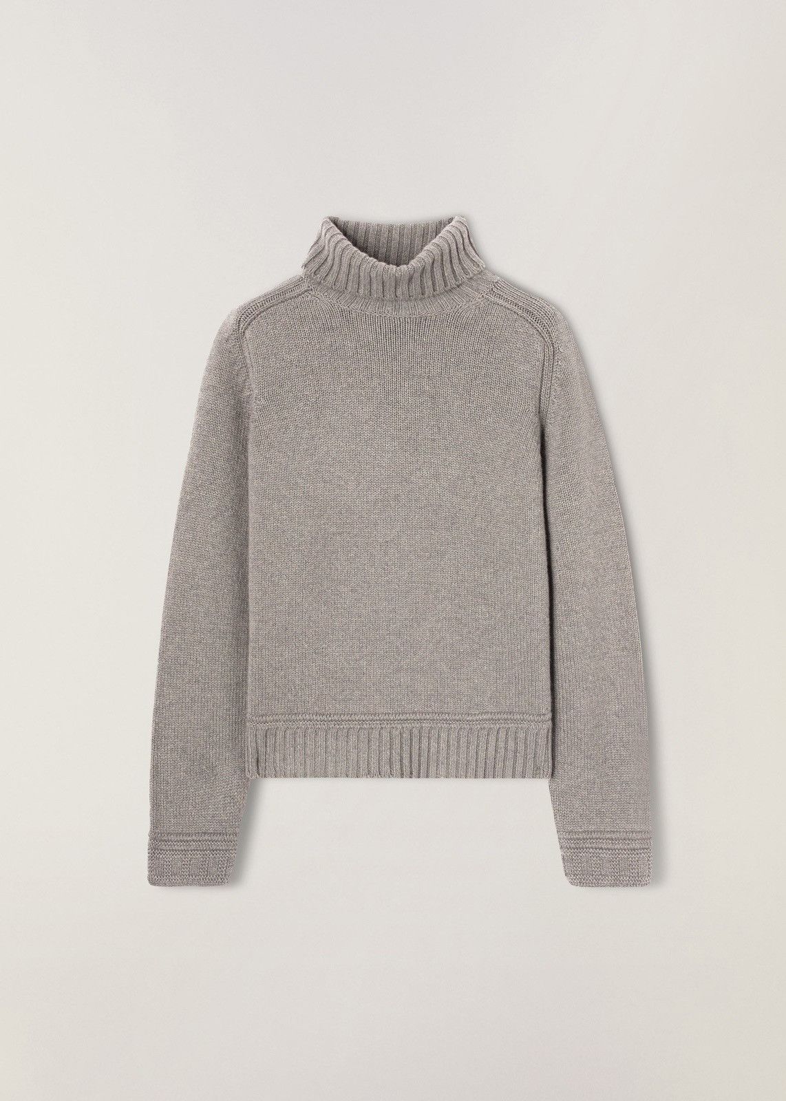 image of Loro Piana O1Loc1C0224 Baby Cashmere Turtleneck Sweater In Grey, Women's (Size Large)