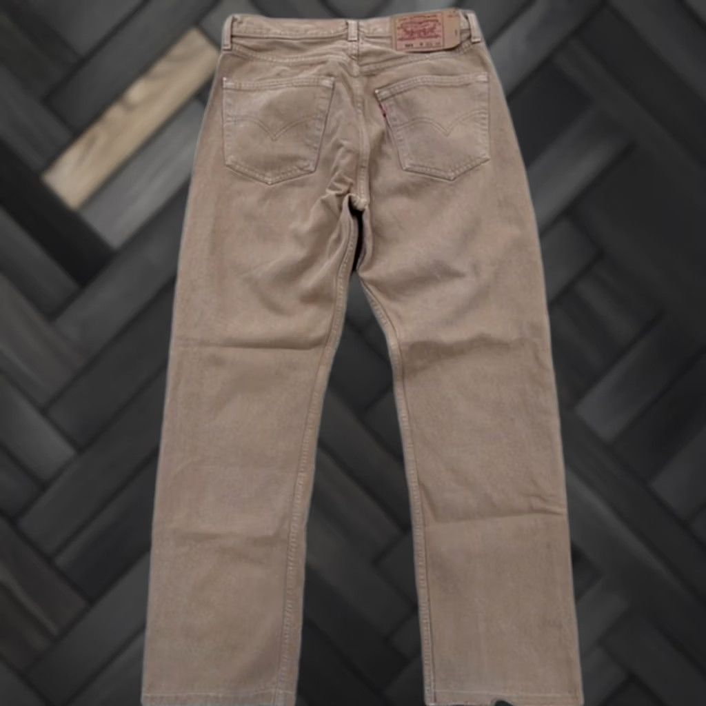 Levi's Levi's 501 Original Straight Jeans Tan 31x32 Button Fly Cotton Denim Men Regular XS? No. Size US 31 - 1 Thumbnail