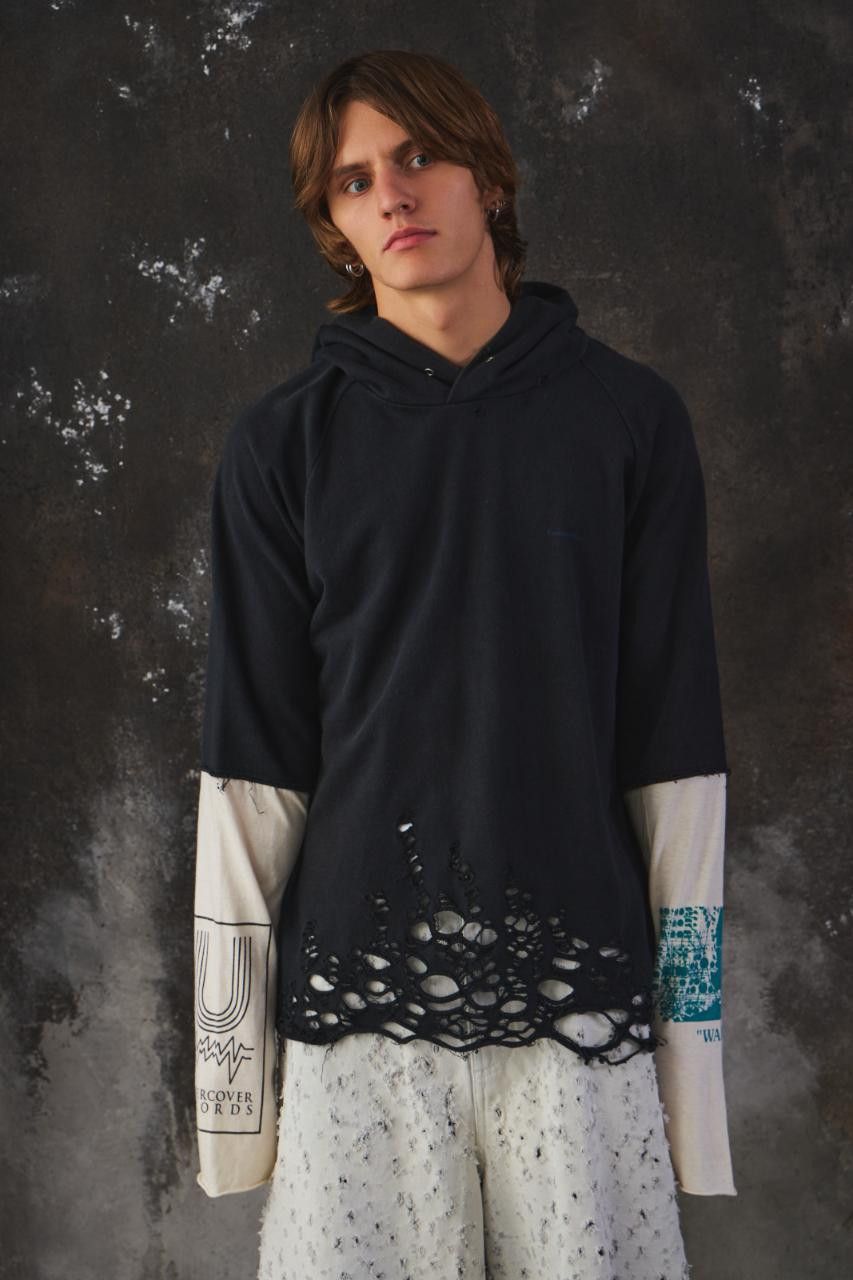 Undercover Undercover 2006SS‘Klaus’ Thrash Distressed Hybrid Hoodie Size US L / EU 52-54 / 3 - 4 Thumbnail
