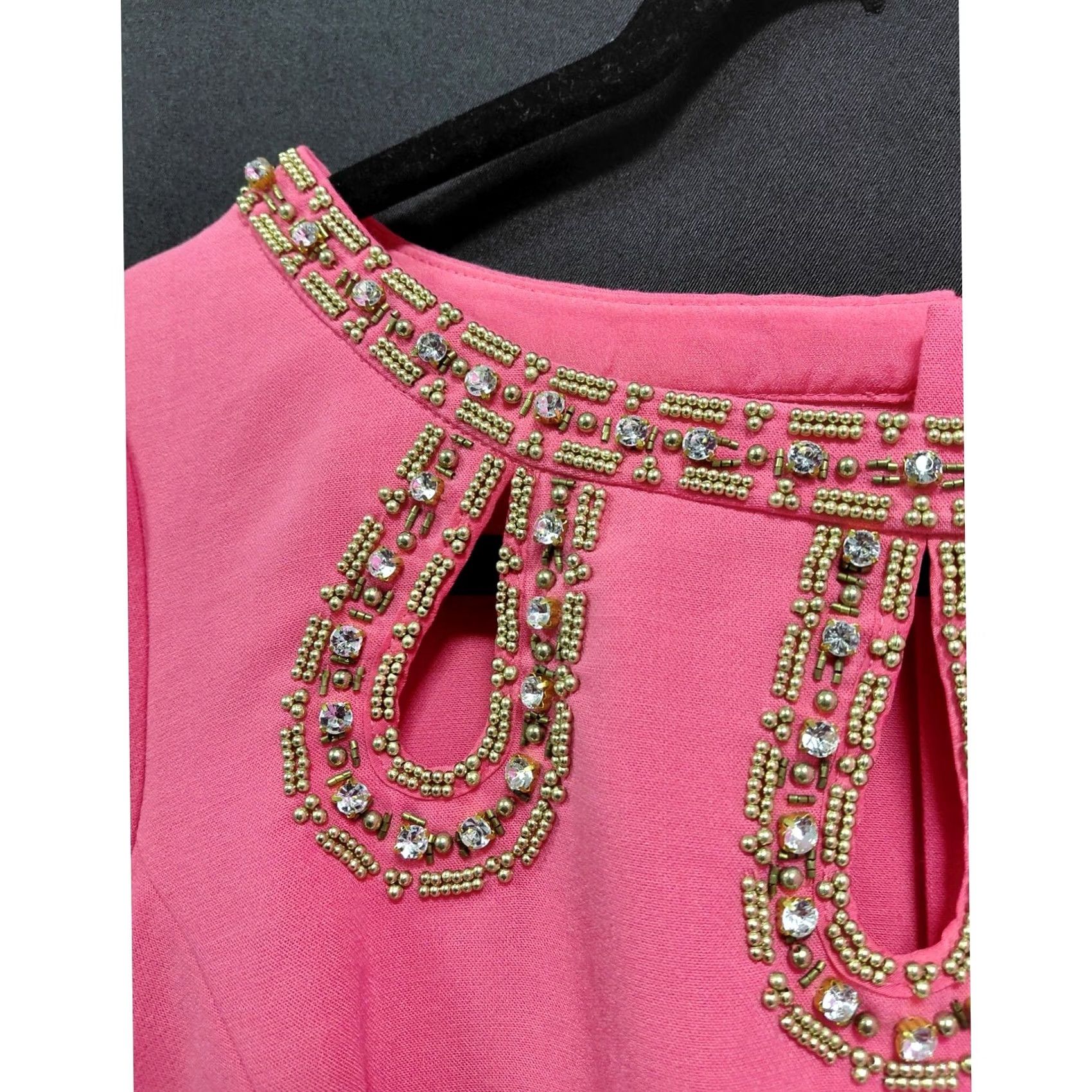 Lilly Pulitzer Lilly Pulitzer Pink Dress Embellished Solid 3/4 Sleeve Knee Length Women Size 6 Size M / US 6-8 / IT 42-44 - 3 Thumbnail