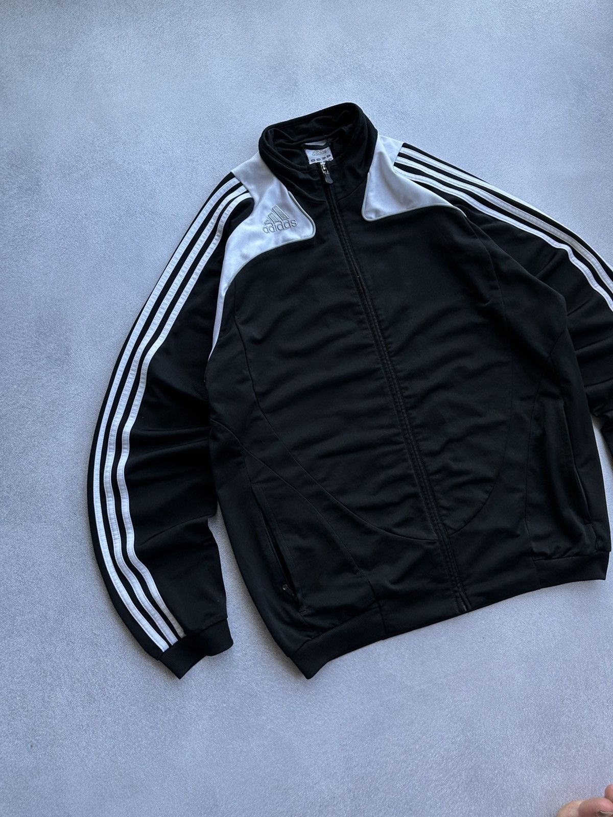 Adidas Vintage Adidas 00s Black Striped Mens Track Jacket Size US L / EU 52-54 / 3 - 4 Thumbnail