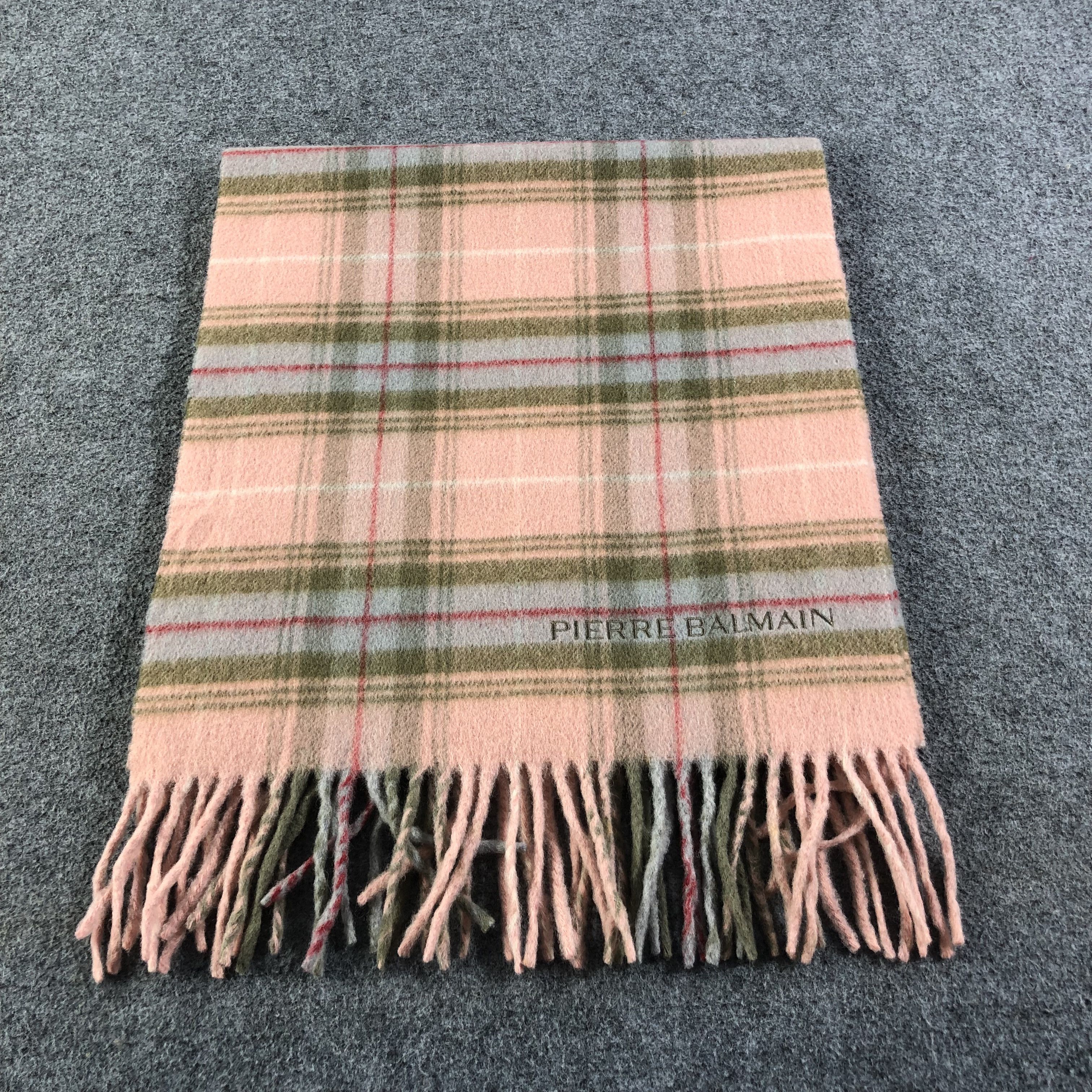 Pierre Balmain Pierre Balmain Tartan Wool Scarf Muffler V1100 Size ONE SIZE - 3 Thumbnail