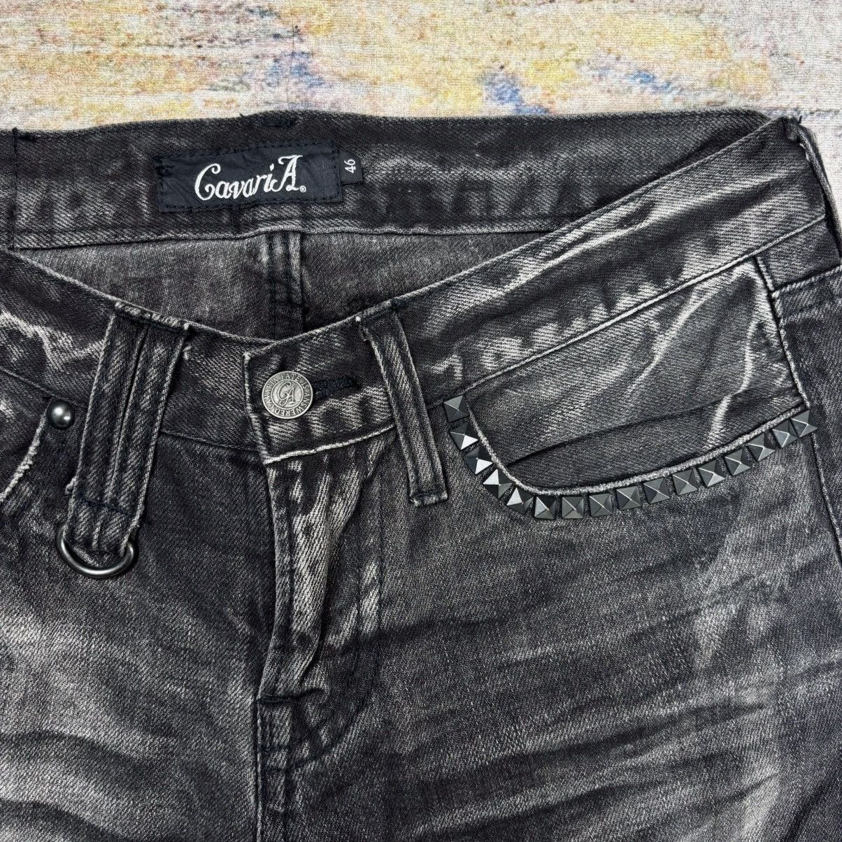 Yasuyuki Ishii 2000s Cavaria - Waxed Clawmark Denim Pants Size US 29 - 7 Thumbnail