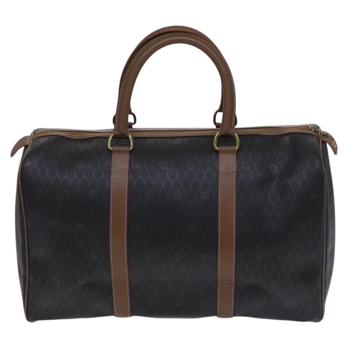 Dior DIOR Honeycomb Canvas Boston Bag Pvc Leather Black Size ONE SIZE - 3 Thumbnail