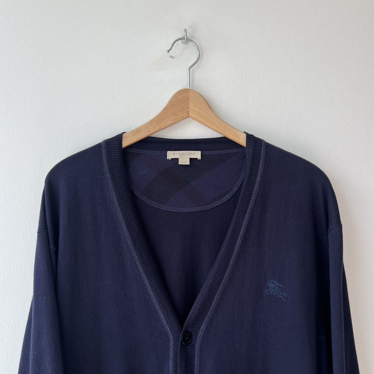 Burberry Burberry Button Up Sweater Cardigan Navy Size US XL / EU 56 / 4 - 2 Thumbnail
