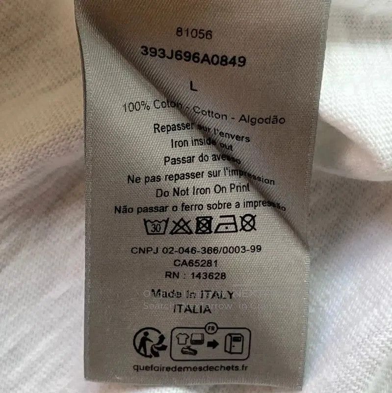 Dior Dior Summer White Cotton T-Shirt for Men . Size US L / EU 52-54 / 3 - 6 Thumbnail