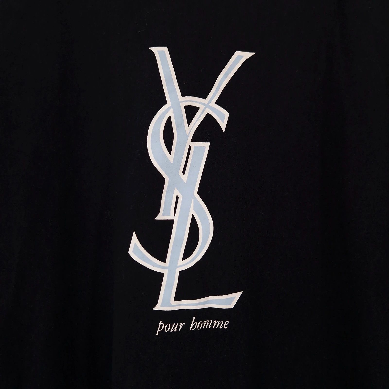 Yves Saint Laurent YSL Big Logo V-Neck T-Shirt Size US XL / EU 56 / 4 - 3 Thumbnail