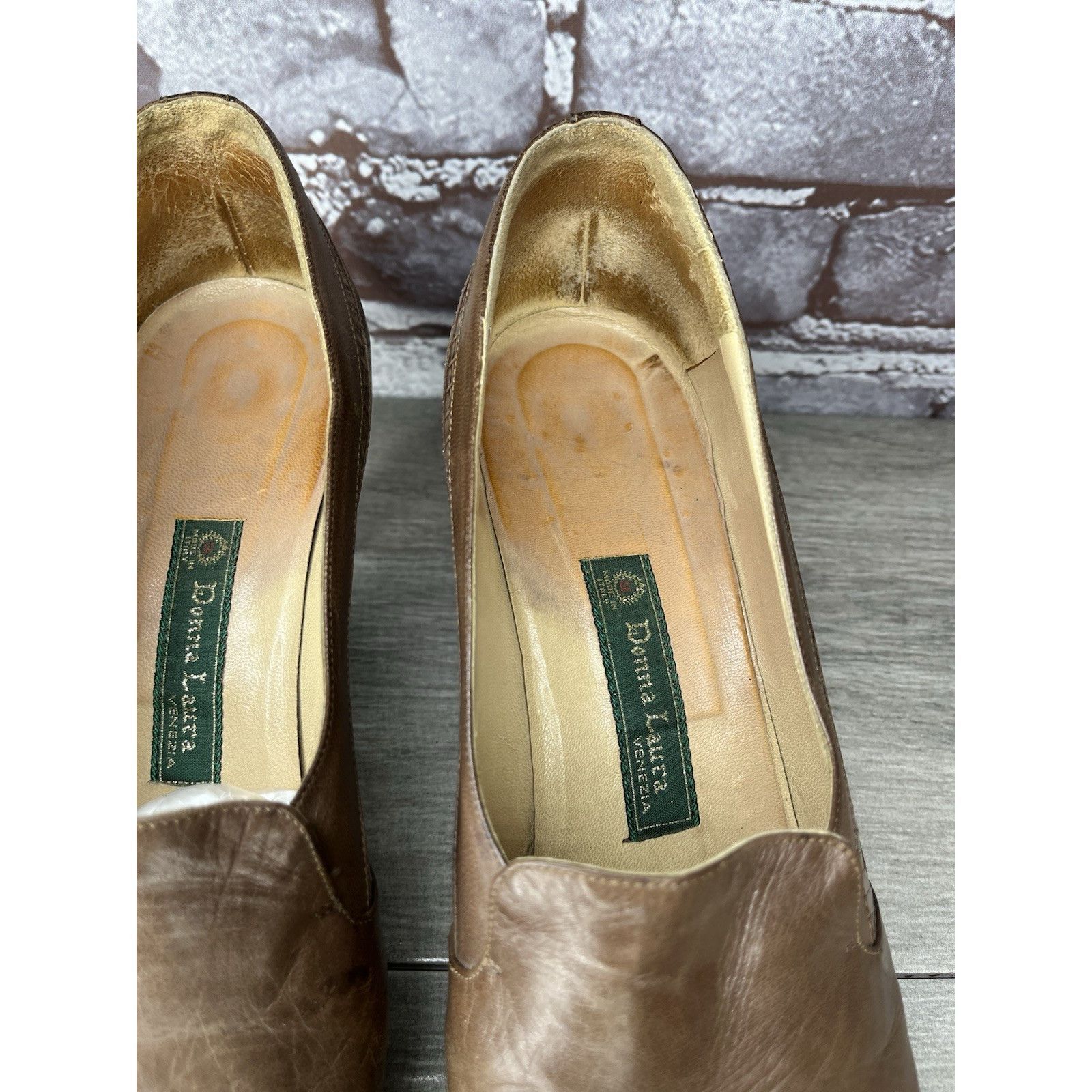 Barena Venezia Donna Laura Venezia Brown Leather Lizard Embossed Cap Toe Dr Size US 9 / IT 39 - 12 Thumbnail