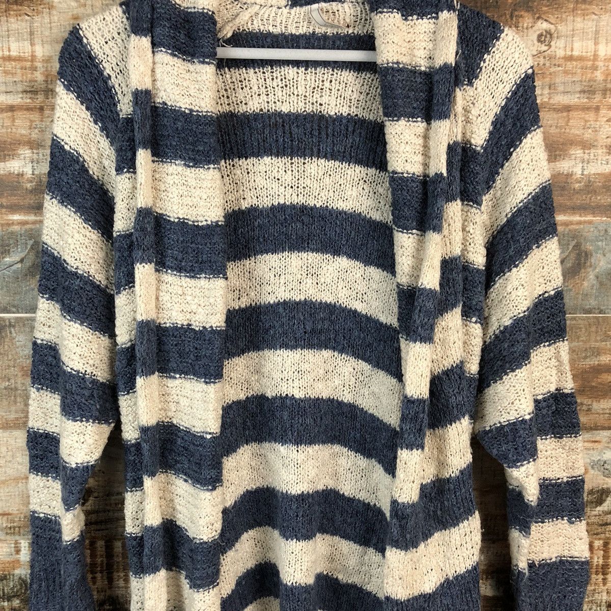 Japanese Brand × OVER THE STRiPES Lung Grind Stripe Blue like cobain Knitwear #A2491 Size M / US 6-8 / IT 42-44 - 5 Thumbnail
