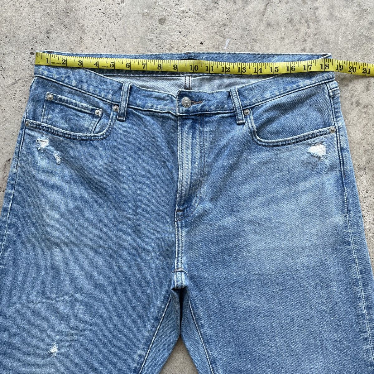 Japanese Brand W37x30.5 Vintage Japanese Brand Distressed Faded Pants Jeans Size US 37 - 5 Thumbnail