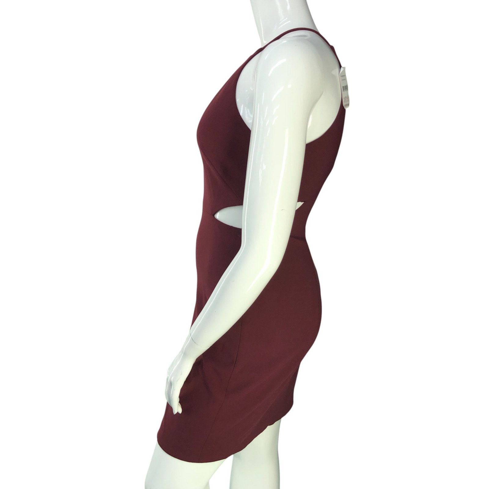 INTERMIX Intermix Sz L Dress Kirby Fitted Cut Out Shift Burgundy NEW Size L / US 10 / IT 46 - 5 Thumbnail