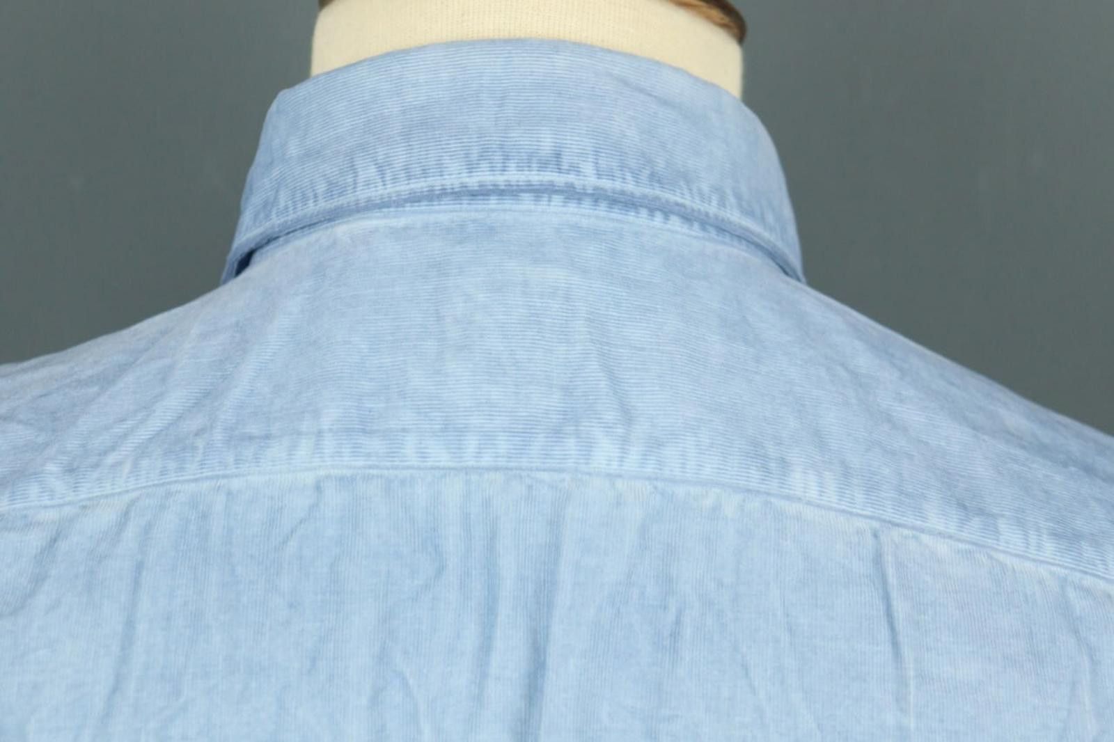 Designer Boggi Milano Custom Fit Blue Button Down Shirt Size XXL Size US XXL / EU 58 / 5 - 11 Thumbnail