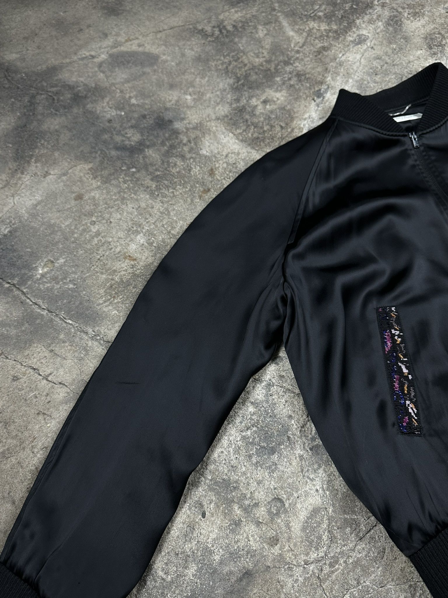 Saint Laurent Paris Saint Laurent Paris Teddy Satin Bomber Jacket Size US L / EU 52-54 / 3 - 4 Thumbnail
