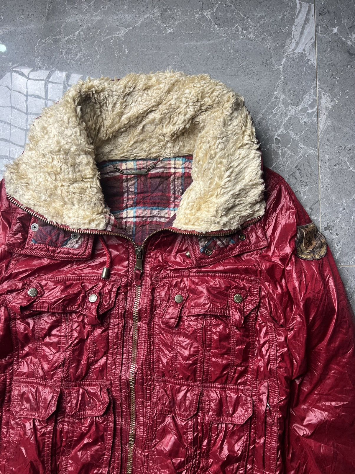Dolce & Gabbana AW2008 Dolce & Gabbana Red Multi Pockets Cargo Puffer Jacket Size US M / EU 48-50 / 2 - 6 Thumbnail
