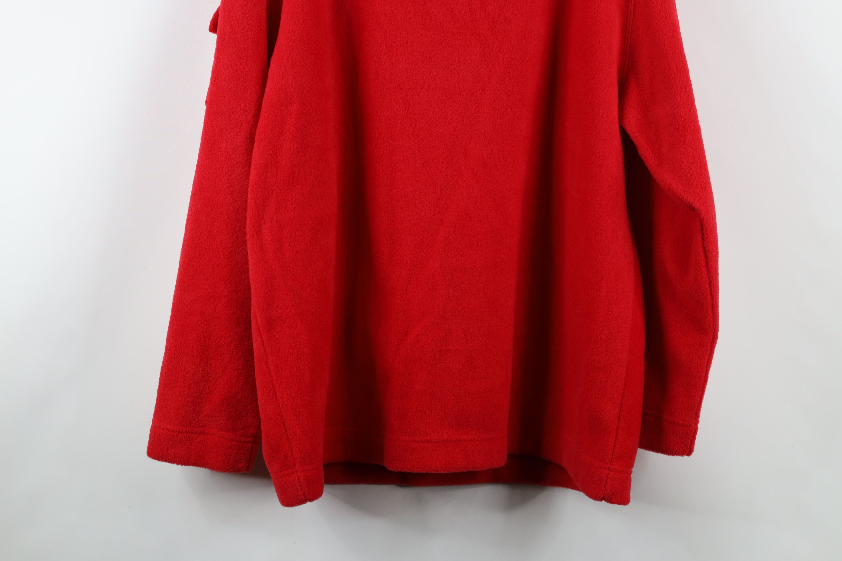 Vintage Vintage 90s Streetwear Pocket Fleece Crewneck Sweater Red Size US L / EU 52-54 / 3 - 10 Thumbnail