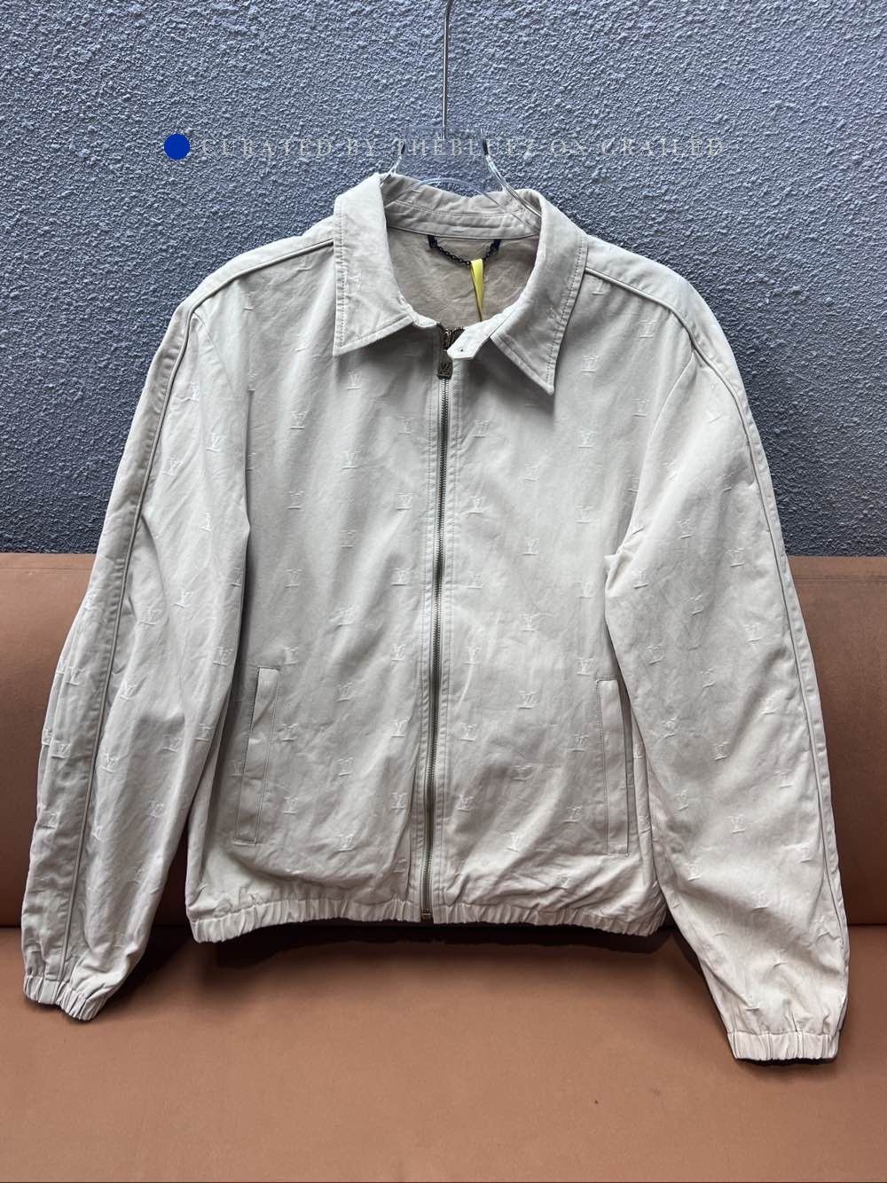 Louis Vuitton Beige Monogram Logo Zip Jacket Size US L / EU 52-54 / 3 - 1 Thumbnail