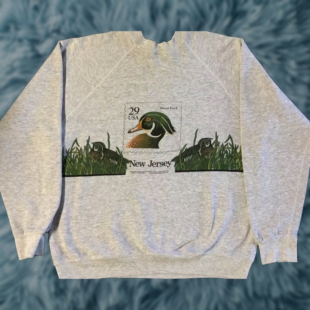 Vintage VINTAGE 90s New Jersey Duck Faded All Over Print Sweatshirt Hoodie S Mens Gray Pullover Bunny Animals Grunge 90s USA USA Size US S / EU 44-46 / 1 - 1 Thumbnail