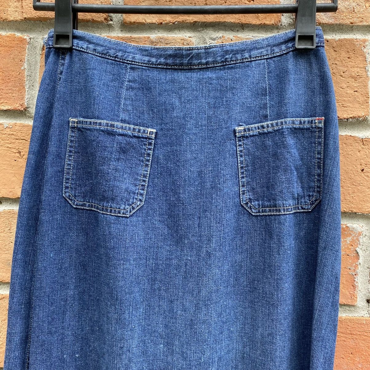 Hysteric Glamour Hysteric Glamour Soft Denim Logo Trim Maxi Skirt Size 26" / US 2 / IT 38 - 12 Thumbnail