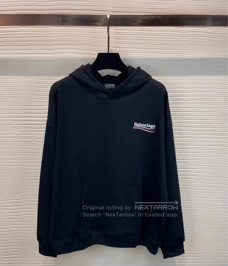 Balenciaga Balenciaga SS23 Black Embroidered Hoodie. Size US XS / EU 42 / 0 - 1 Thumbnail
