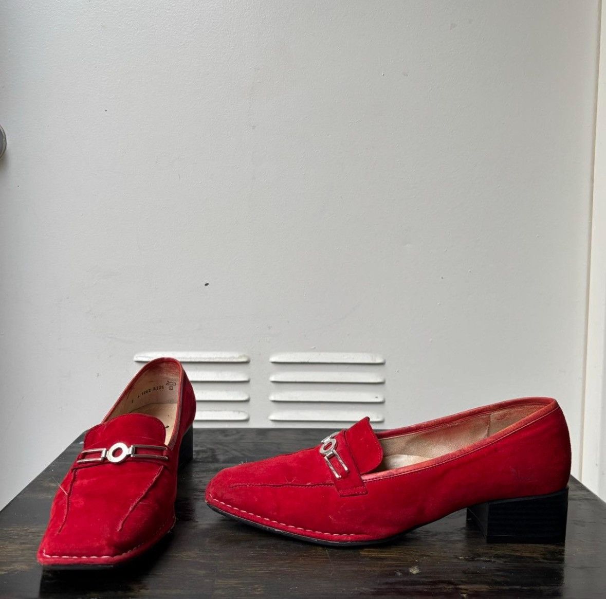 Vintage TRU VTG 70s RED SUEDE LOAFERS Size US 7.5 / IT 37.5 - 5 Thumbnail