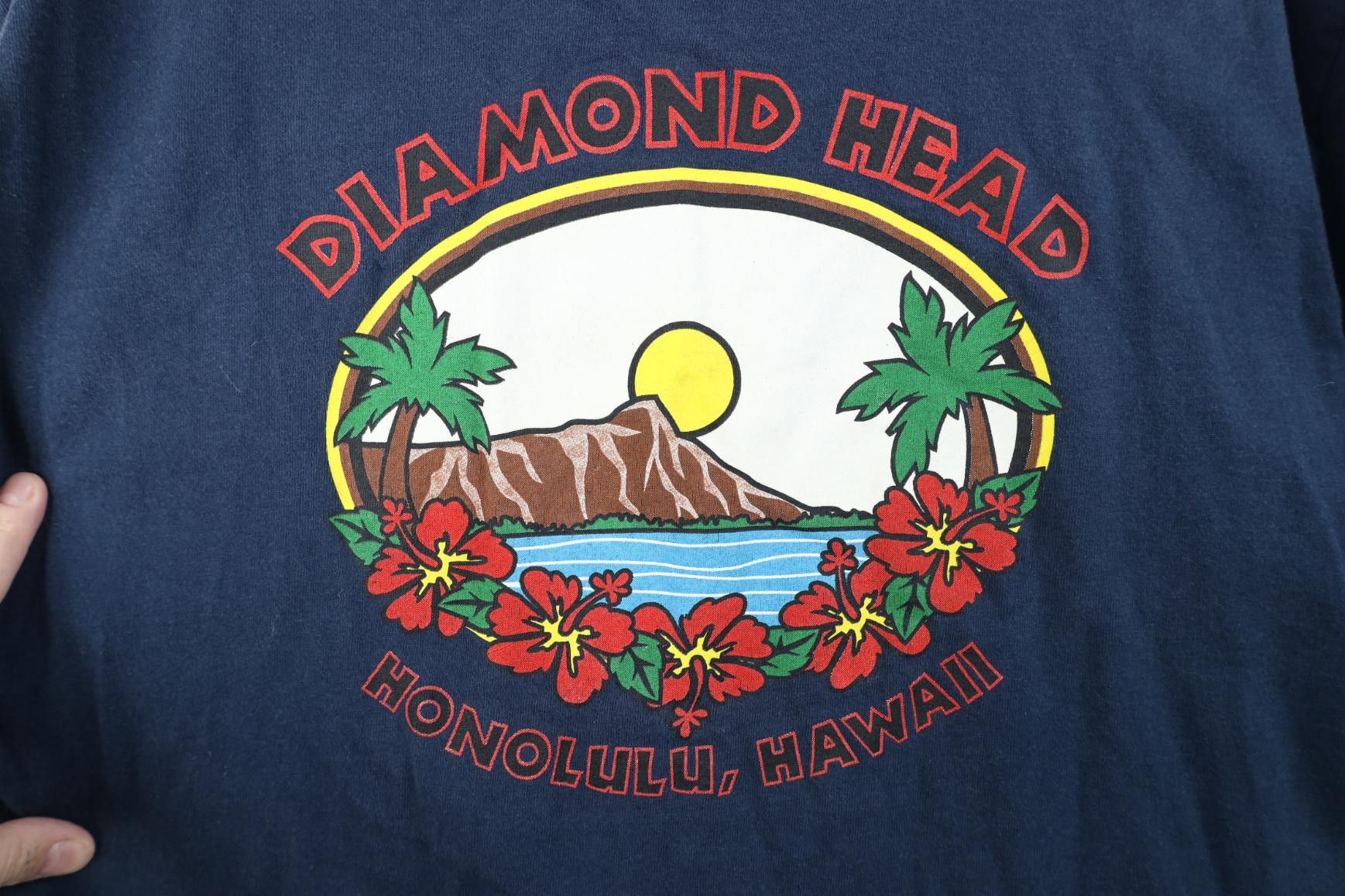 Vintage Vintage 90s Streetwear Diamond Head Hawaii Surfing T-Shirt Size US L / EU 52-54 / 3 - 4 Thumbnail