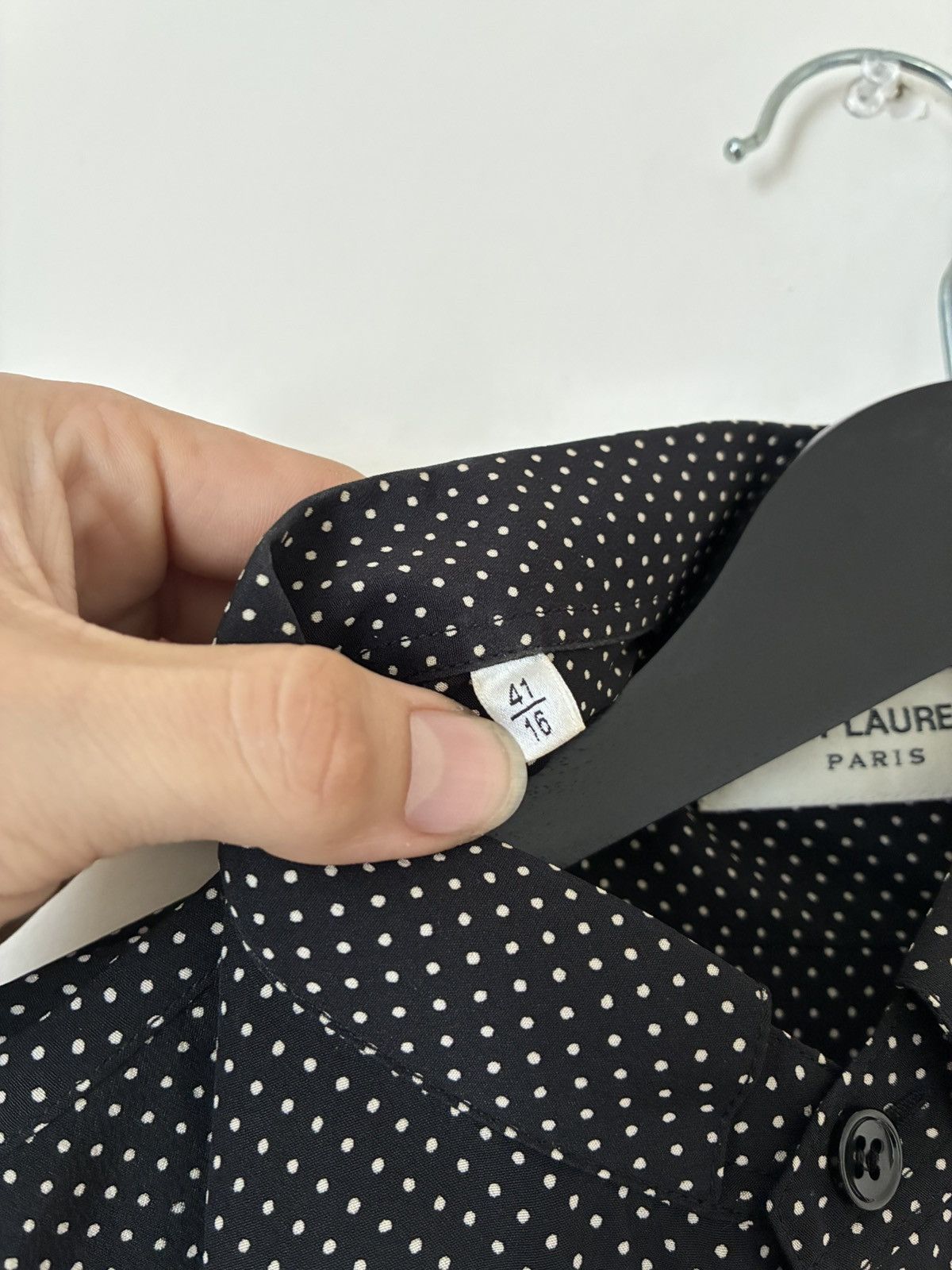 Saint Laurent Paris Saint Laurent Paris 2017 Silk Polka Dot Button Up Size US XL / EU 56 / 4 - 3 Thumbnail