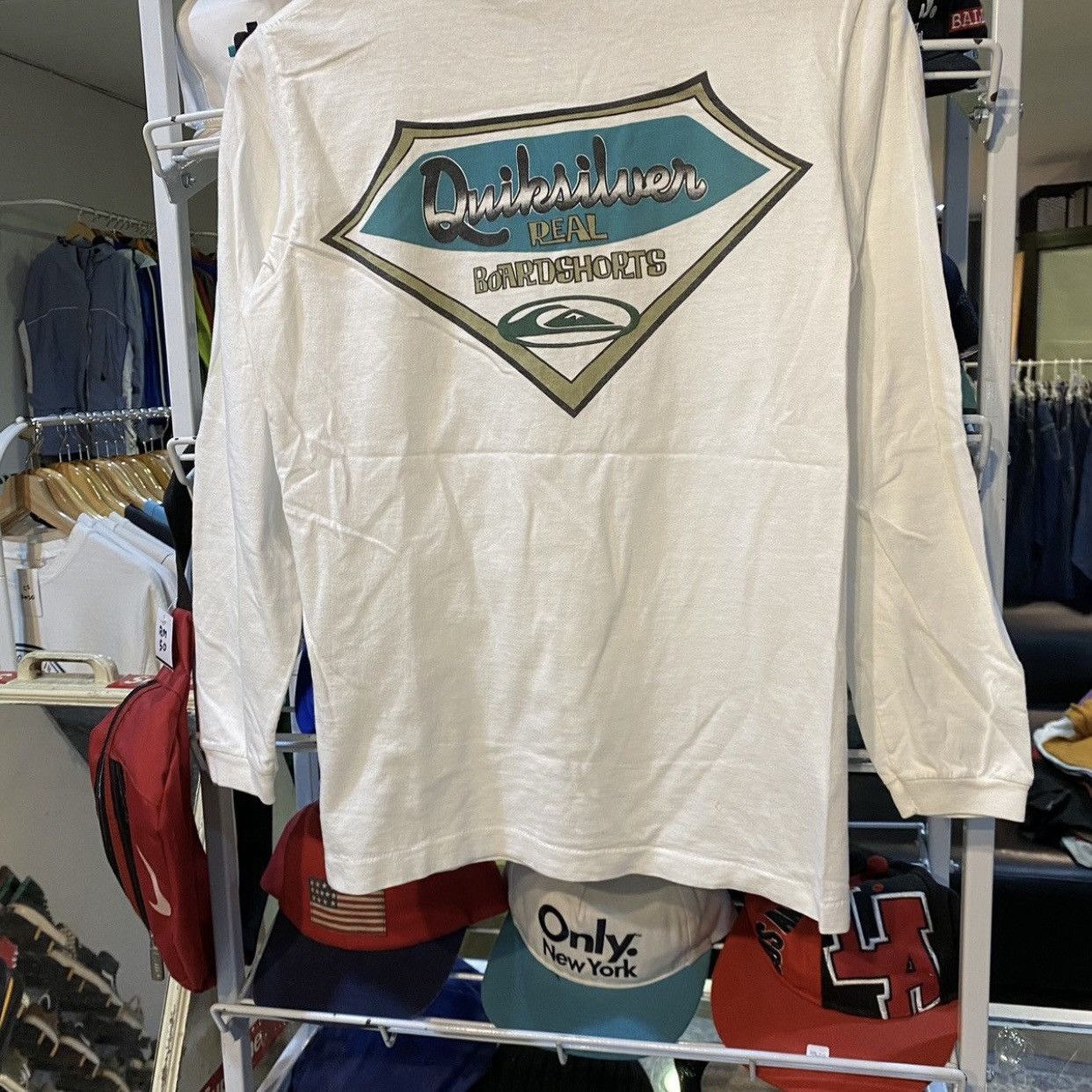 Quiksilver Vintage 90s Quiksilver Real Boardshorts Big Logo Long Sleeve Size US S / EU 44-46 / 1 - 4 Thumbnail