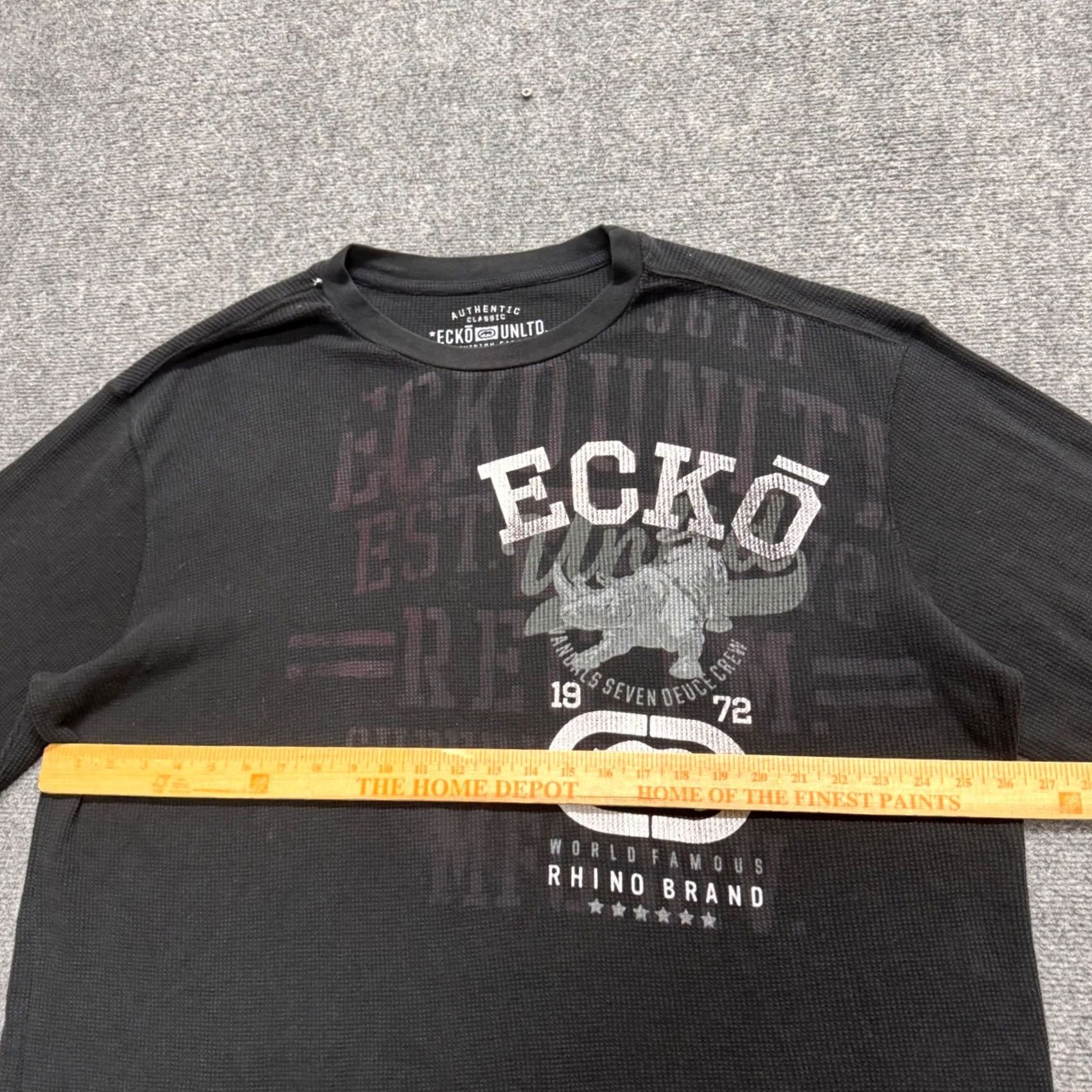 Vintage VINTAGE Ecko Unltd Thermal Long-sleeve Shirt Men 3XLT Black Grunge Skater Y2K Size US XXL / EU 58 / 5 - 6 Thumbnail