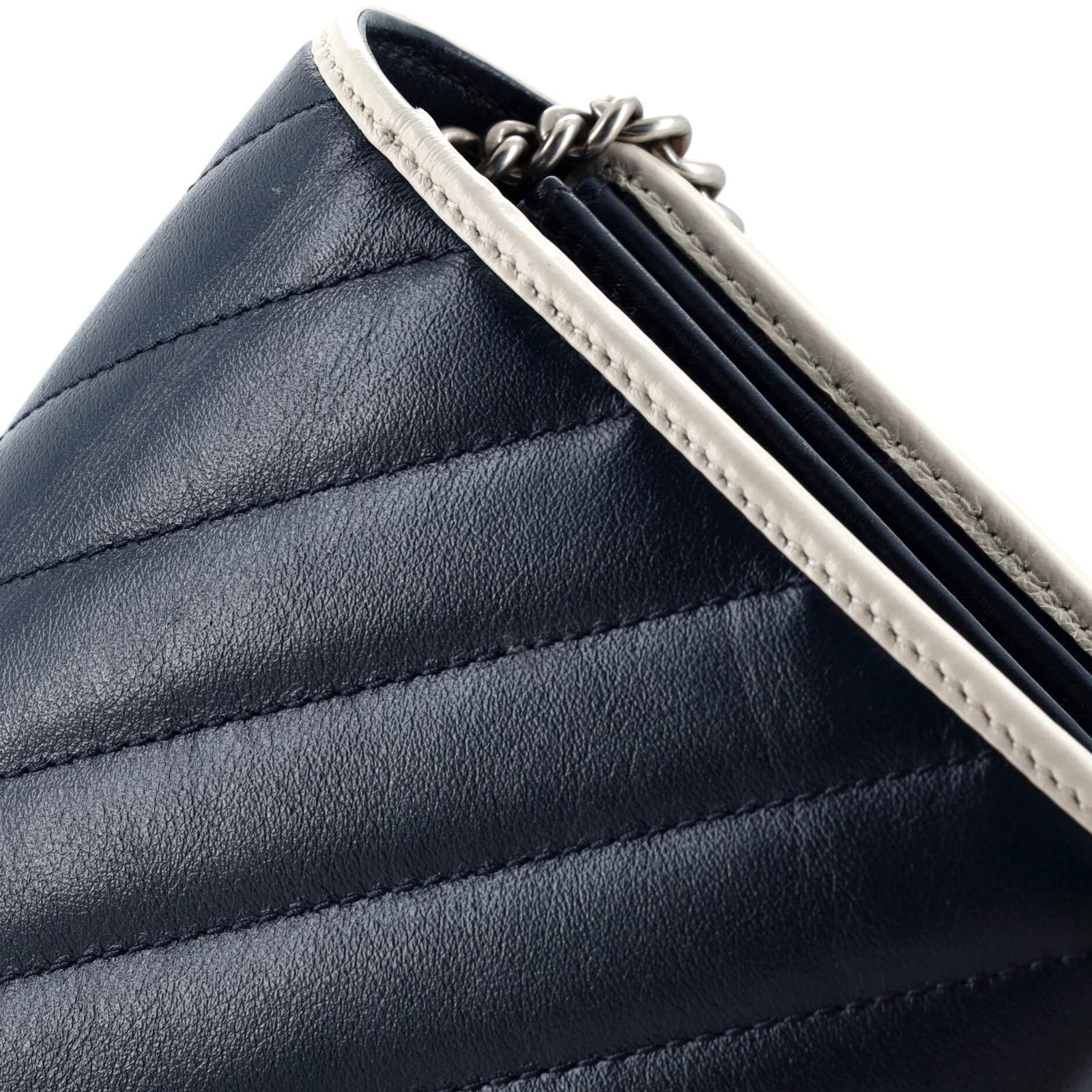 GG Marmont Chain Wallet Diagonal Quilted Leather Mini