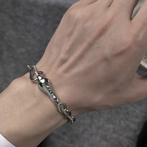 Other Link Chain Snake Bracelet for Men Women Unisex Hip Hop Style Size ONE SIZE - 5 Thumbnail