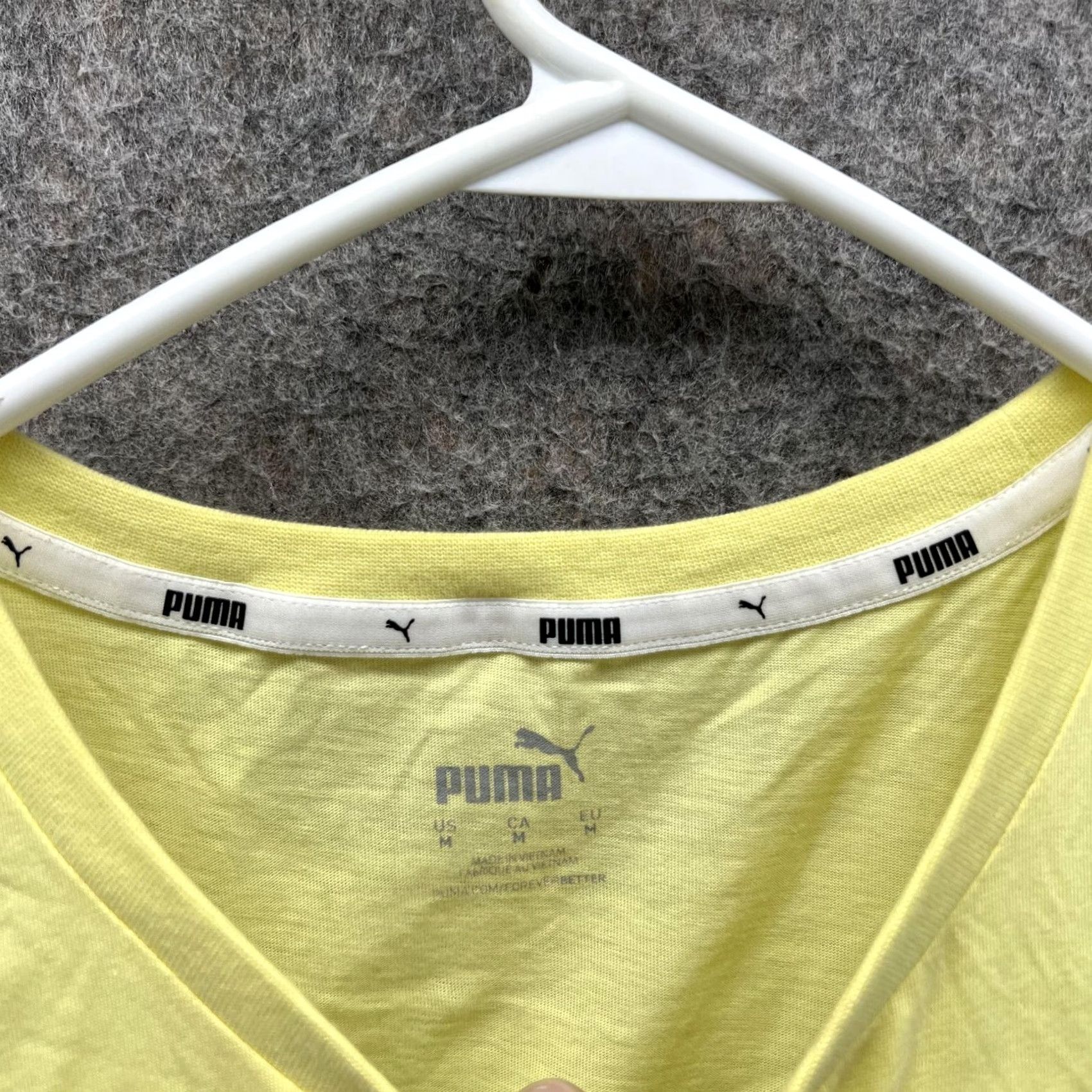 Puma Puma Shirt Men Medium Adult Yellow White Athletic Crewneck Logo Size US M / EU 48-50 / 2 - 7 Thumbnail