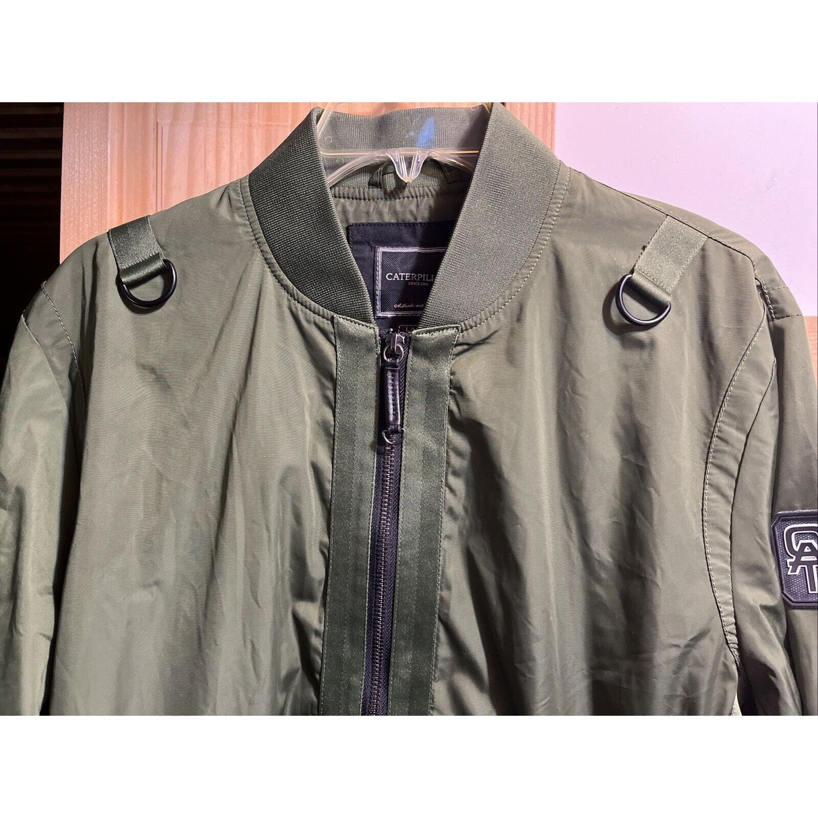 Caterpillar Caterpillar Mens L Green Polyester Jacket LS Zip Windbreaker Size US L / EU 52-54 / 3 - 5 Thumbnail