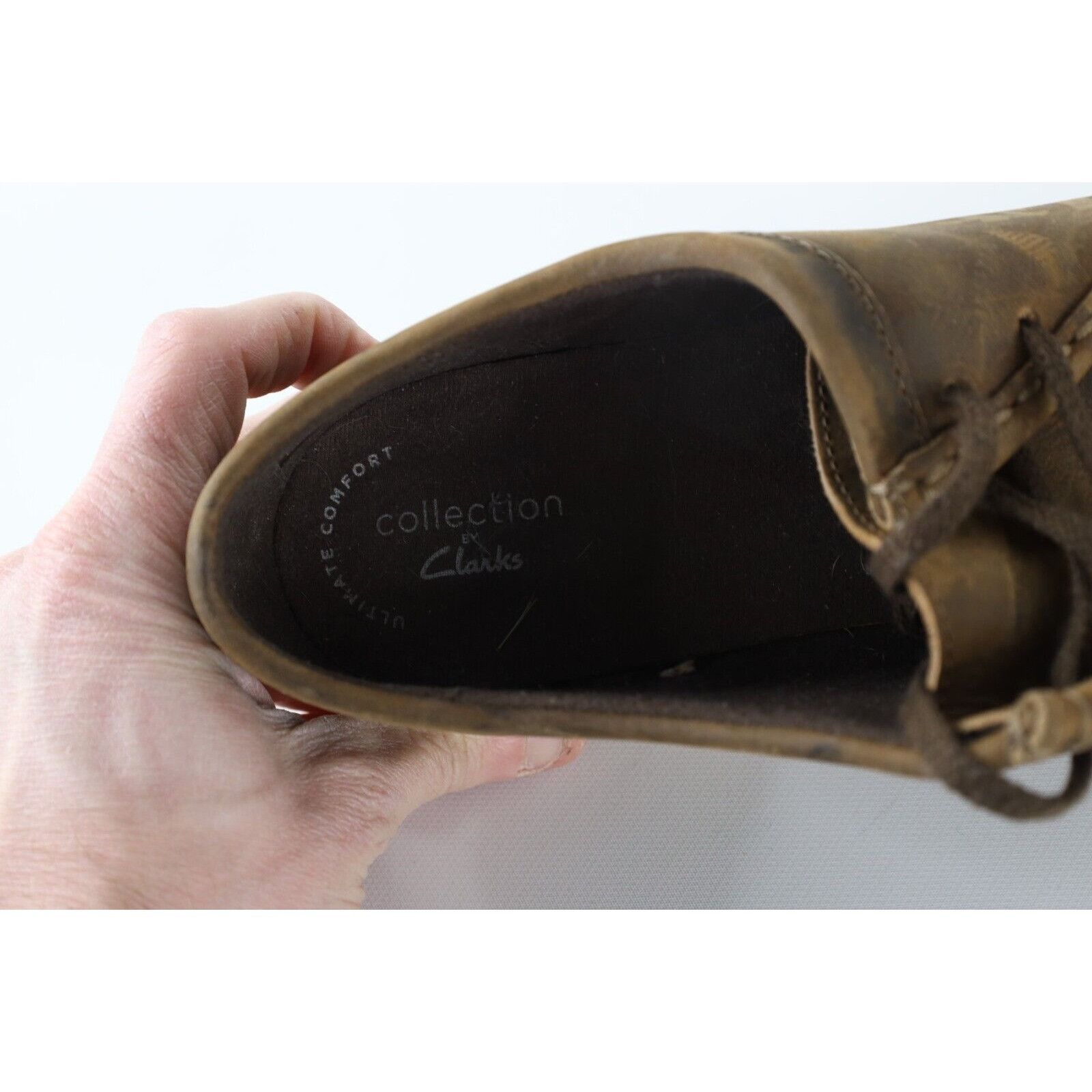 Clarks × Vintage Vintage Y2K Clarks Distressed Chunky Leather Wallaby Boots Size US 10 / IT 40 - 8 Thumbnail