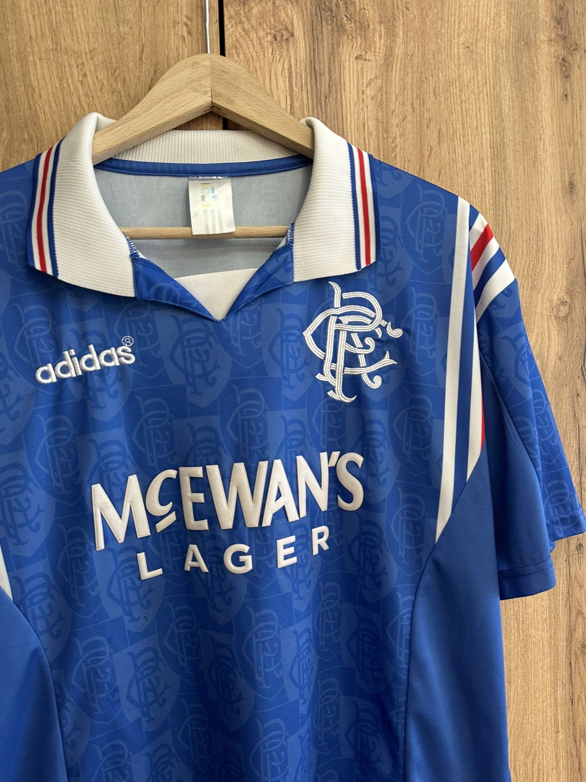 Adidas × Vintage Adidas Rangers Retro Copy Soccer Jersey Football Kit Size US M / EU 48-50 / 2 - 2 Thumbnail
